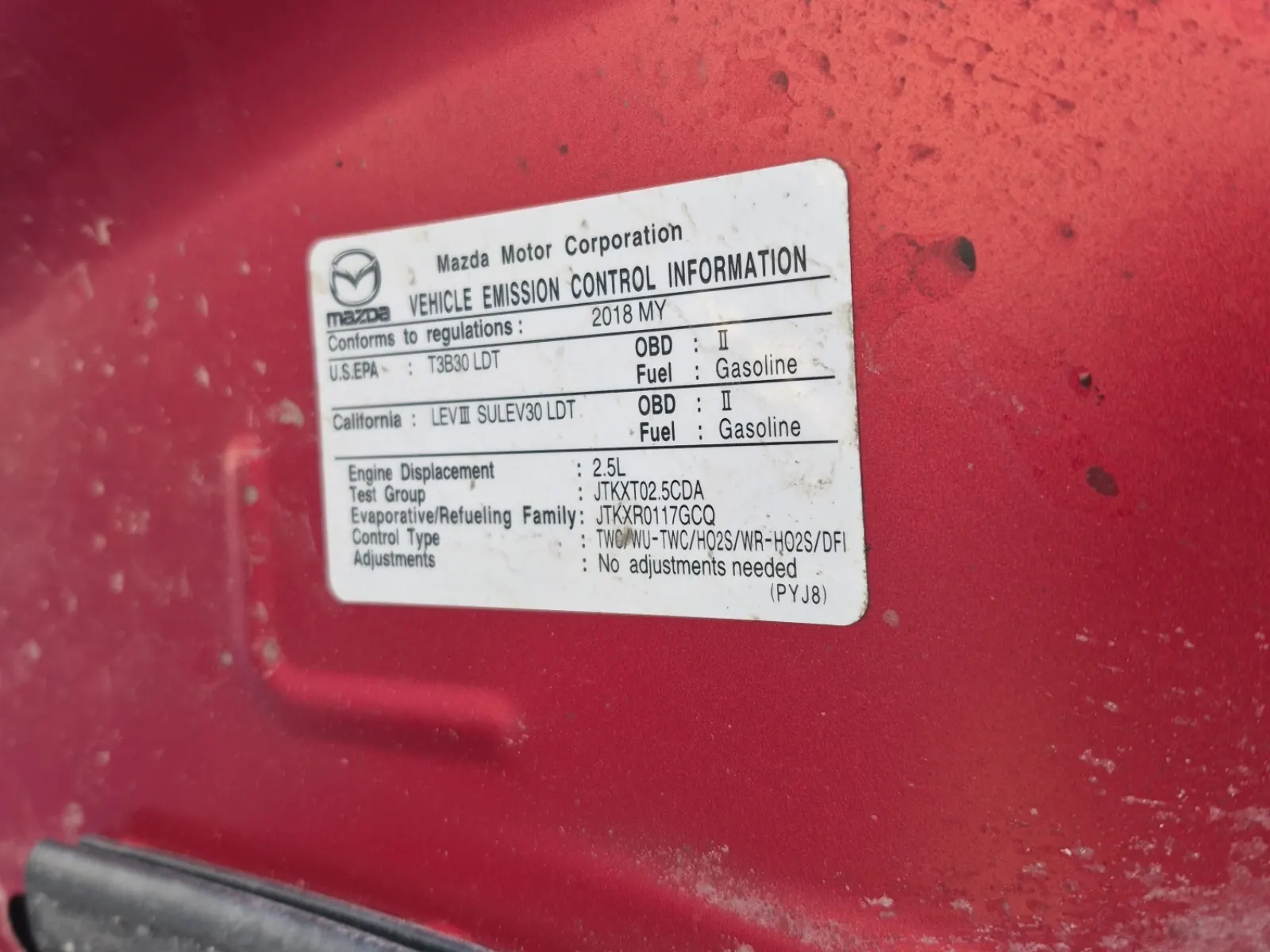 Emission Sticker Photo