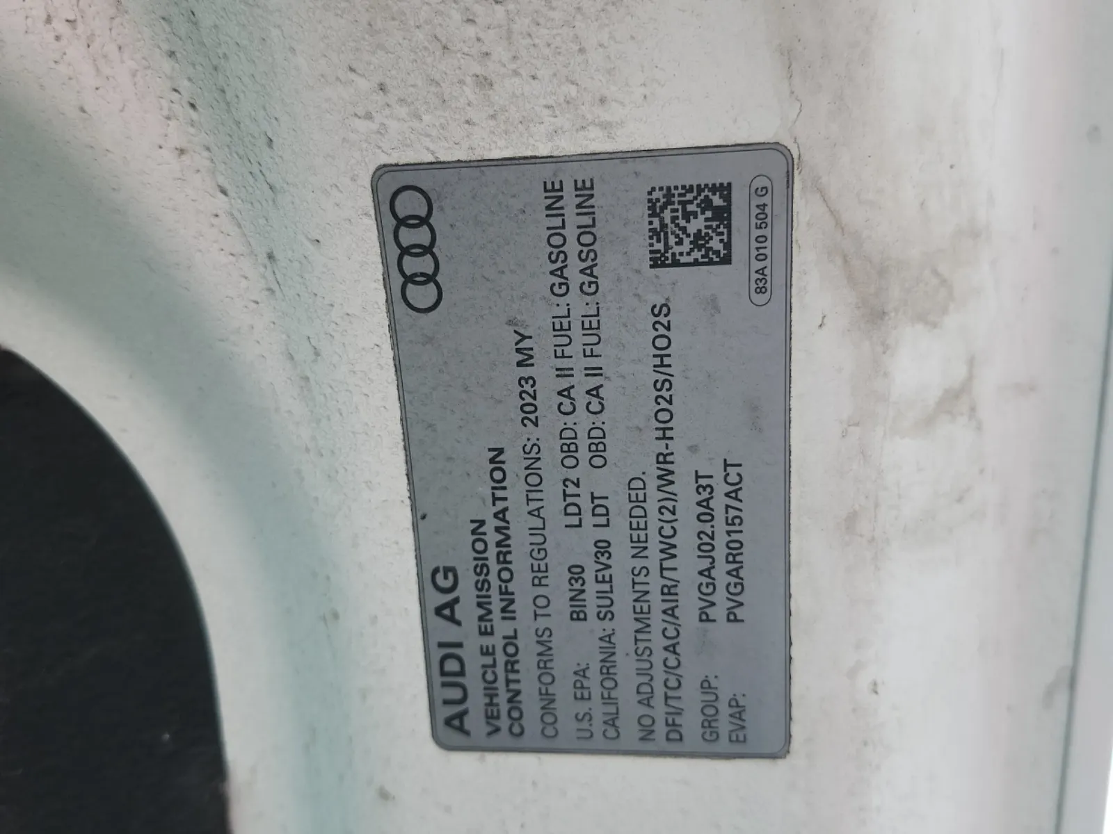 Emission Sticker Photo