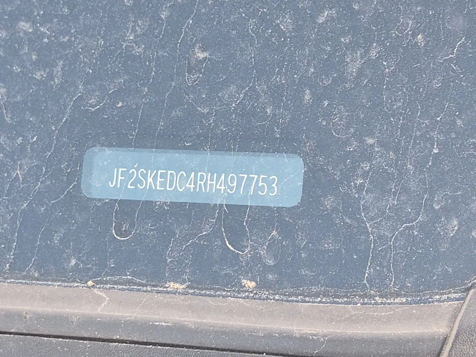 Dash VIN Plate Photo