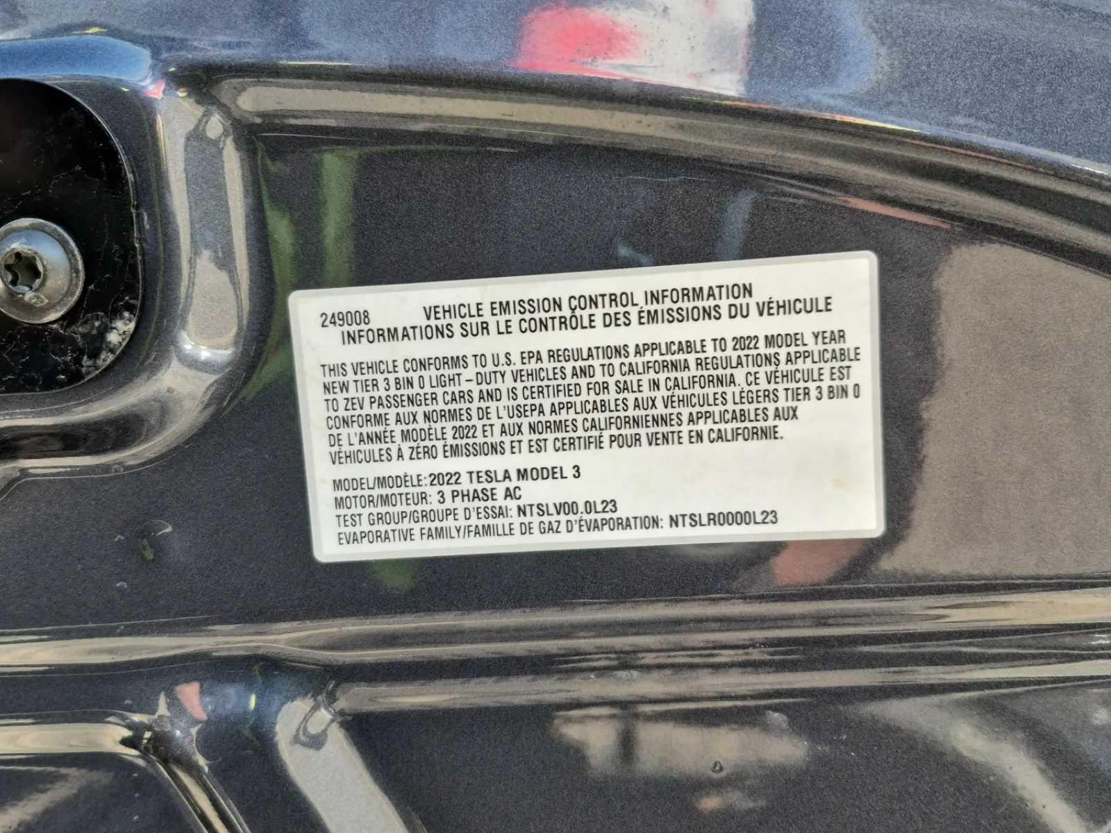 Emission Sticker Photo