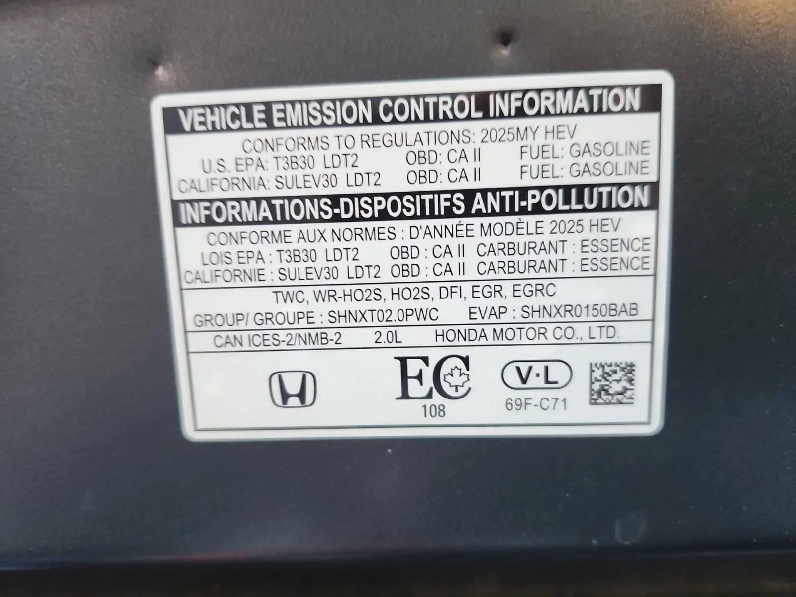 Emission Sticker Photo