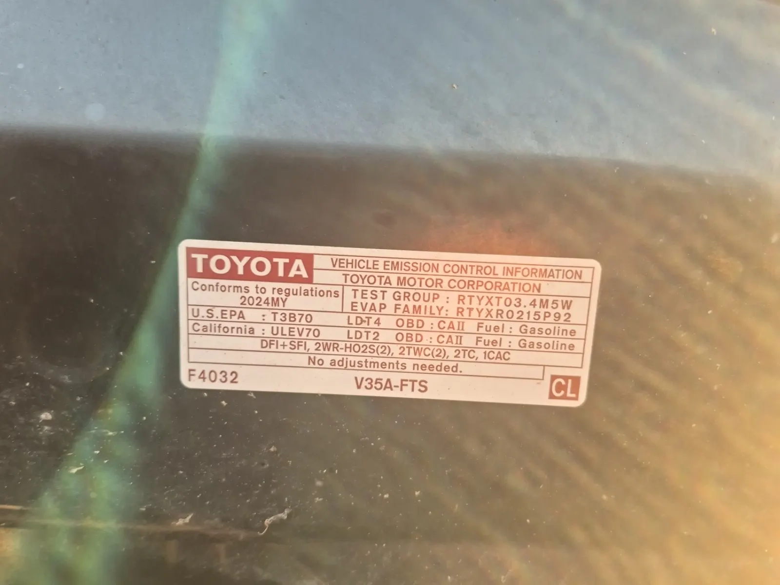 Emission Sticker Photo