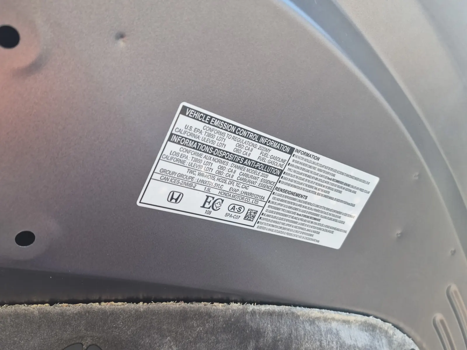 Emission Sticker Photo