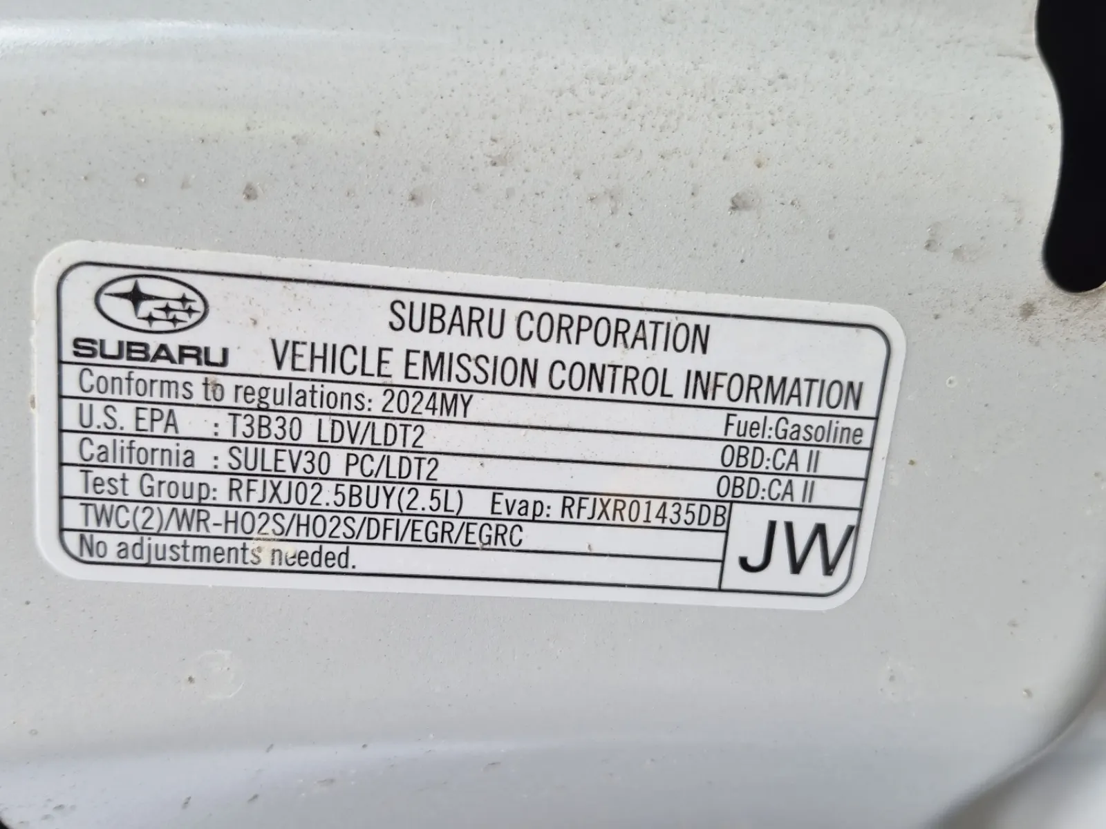 Emission Sticker Photo