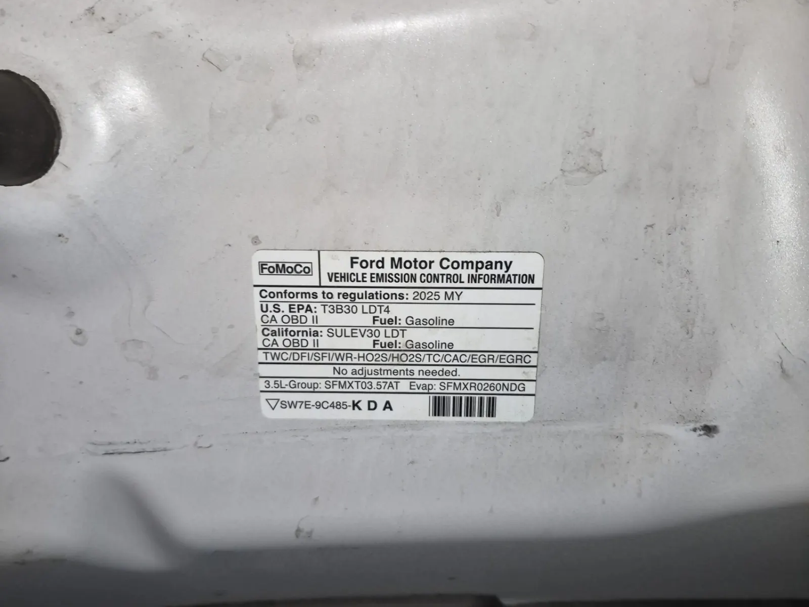 Emission Sticker Photo