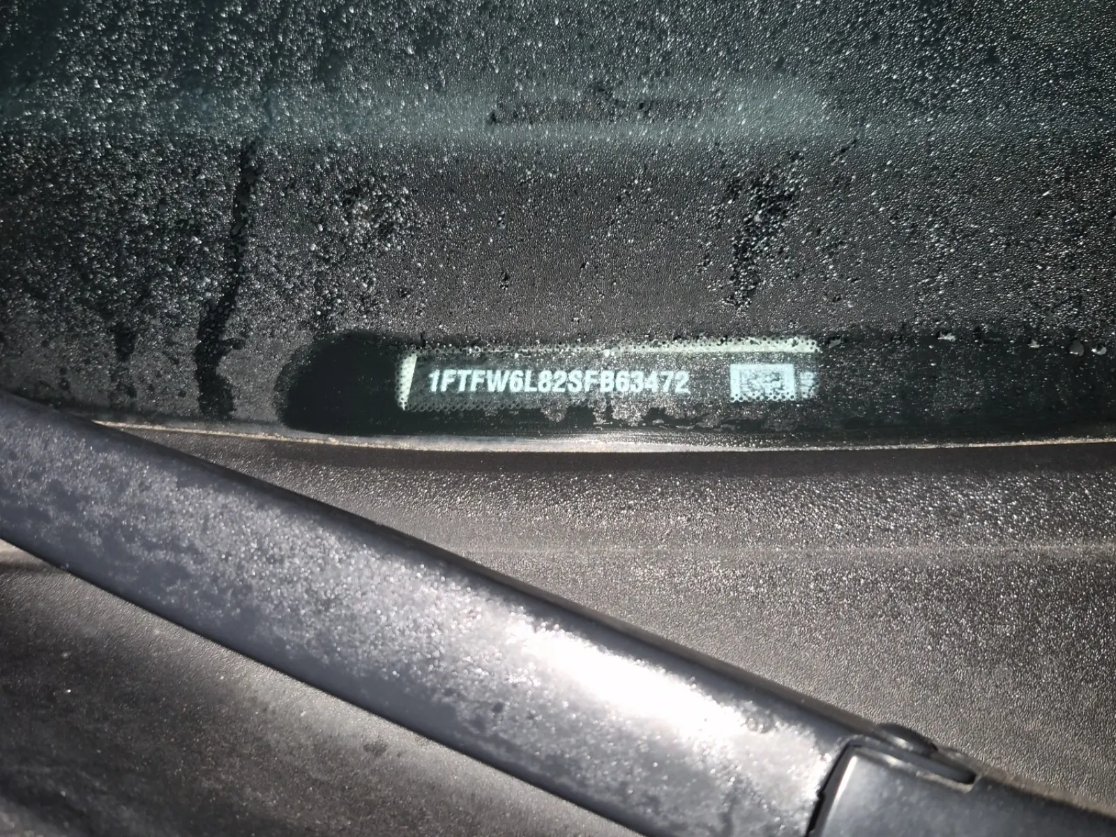 Dash VIN Plate Photo