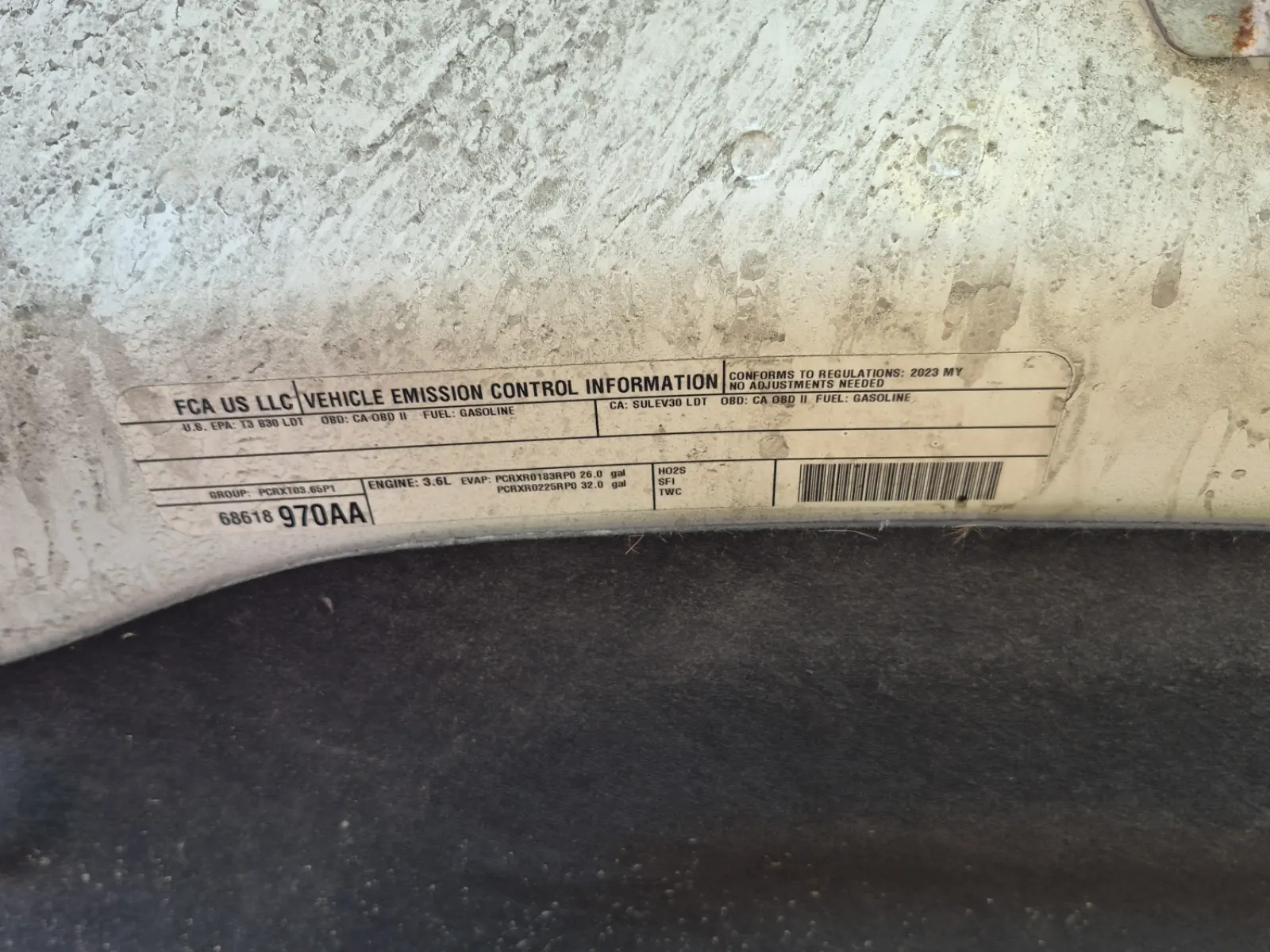 Emission Sticker Photo