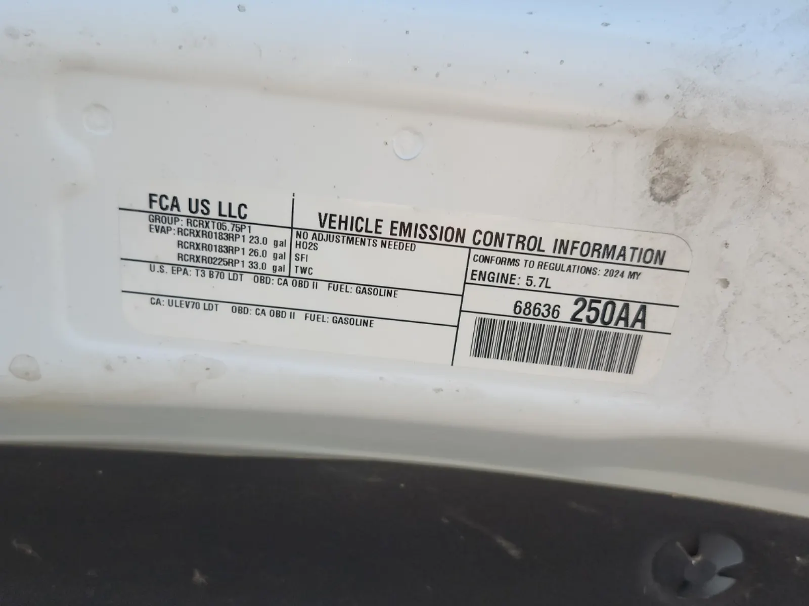 Emission Sticker Photo