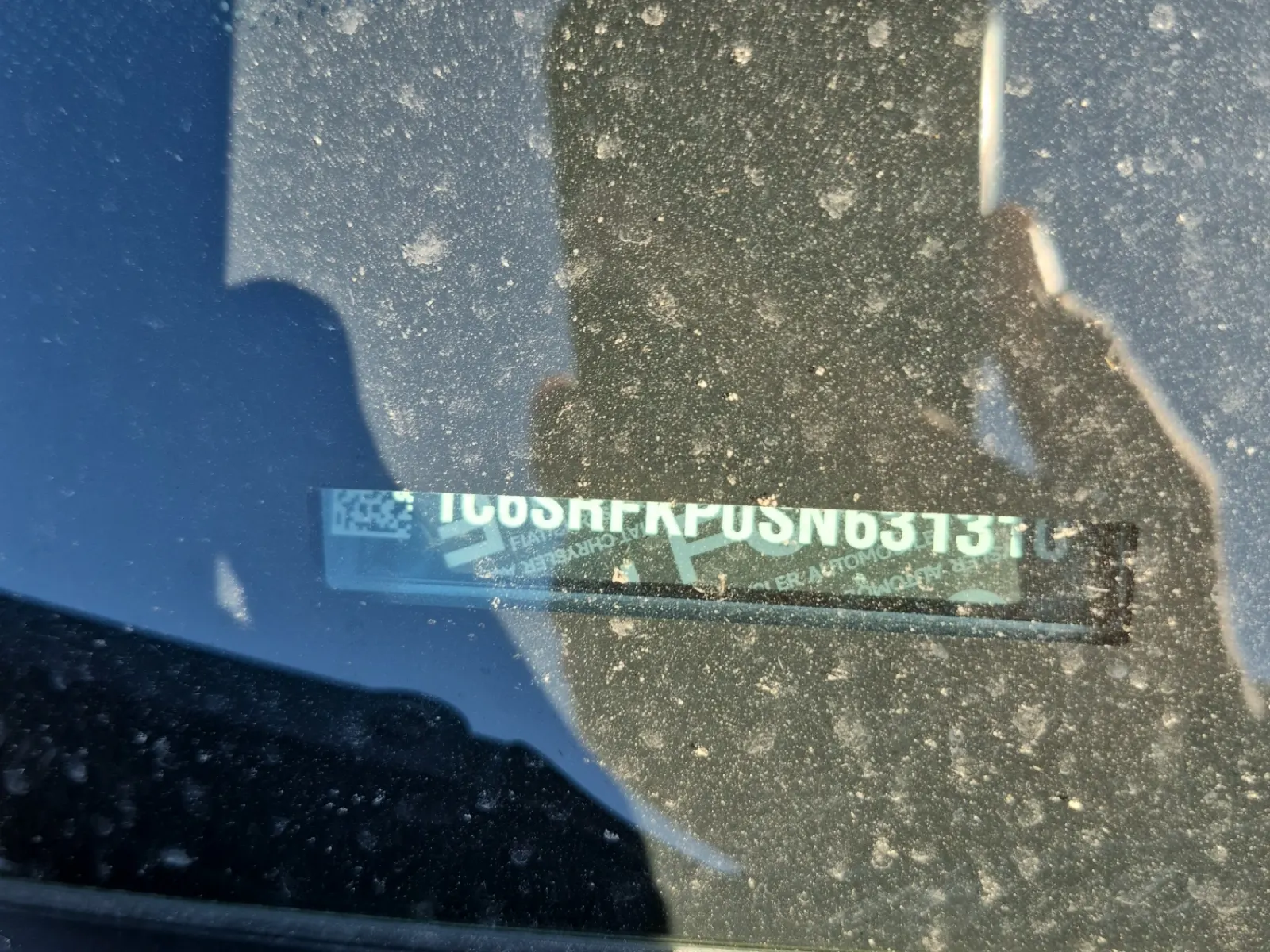 Dash VIN Plate Photo