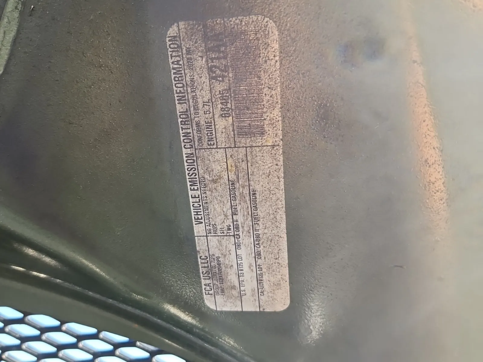 Emission Sticker Photo