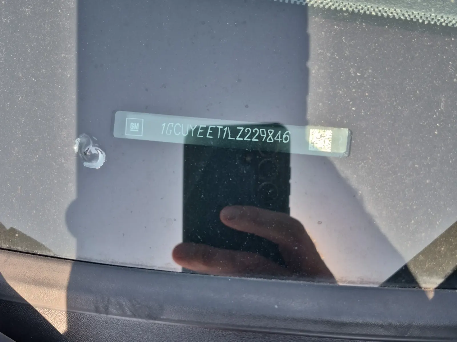 Dash VIN Plate Photo