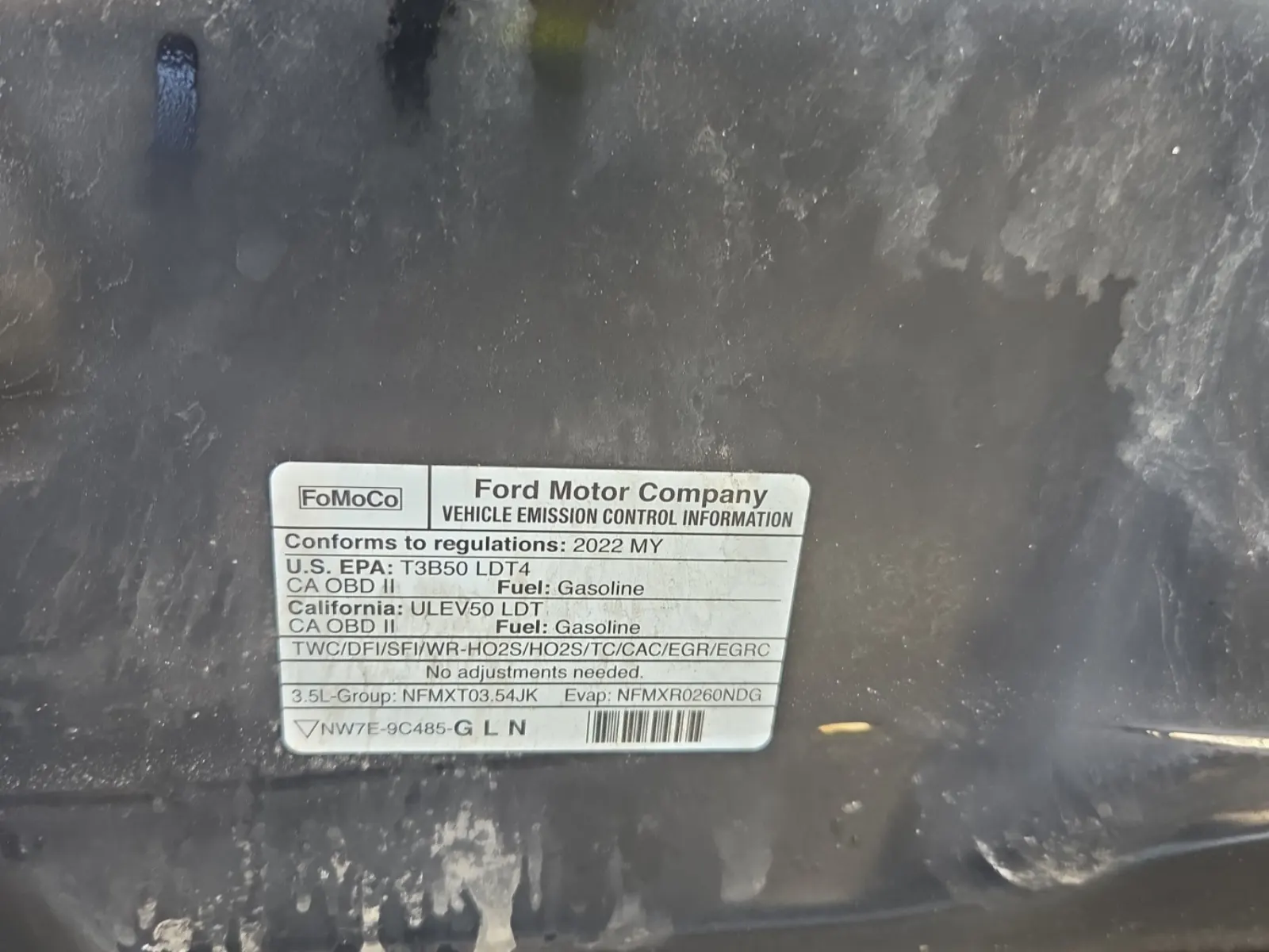 Emission Sticker Photo