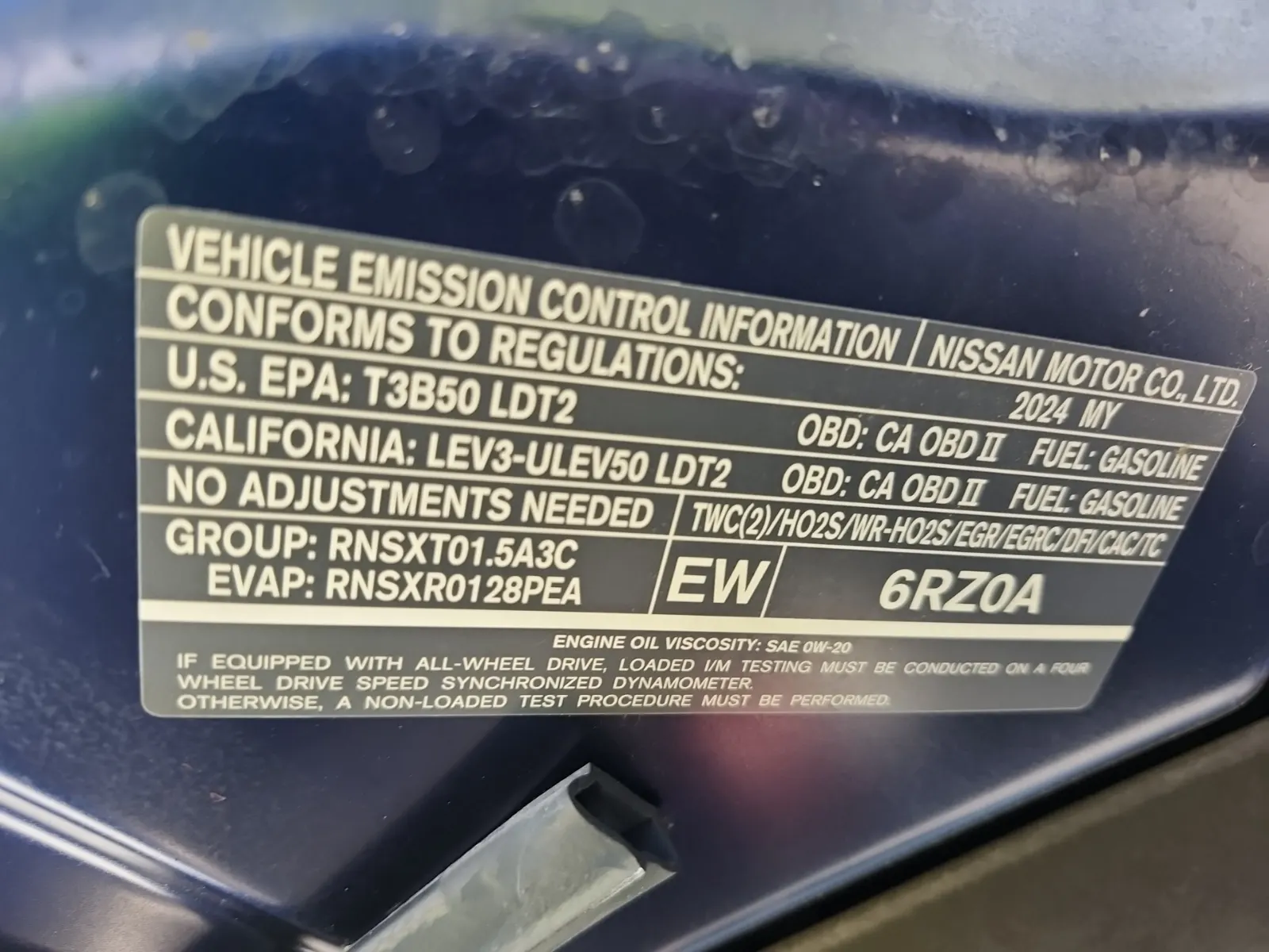 Emission Sticker Photo