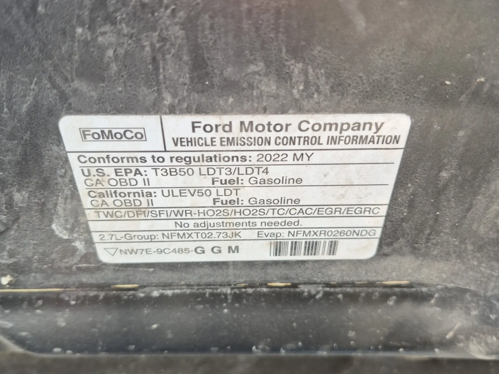 Emission Sticker Photo