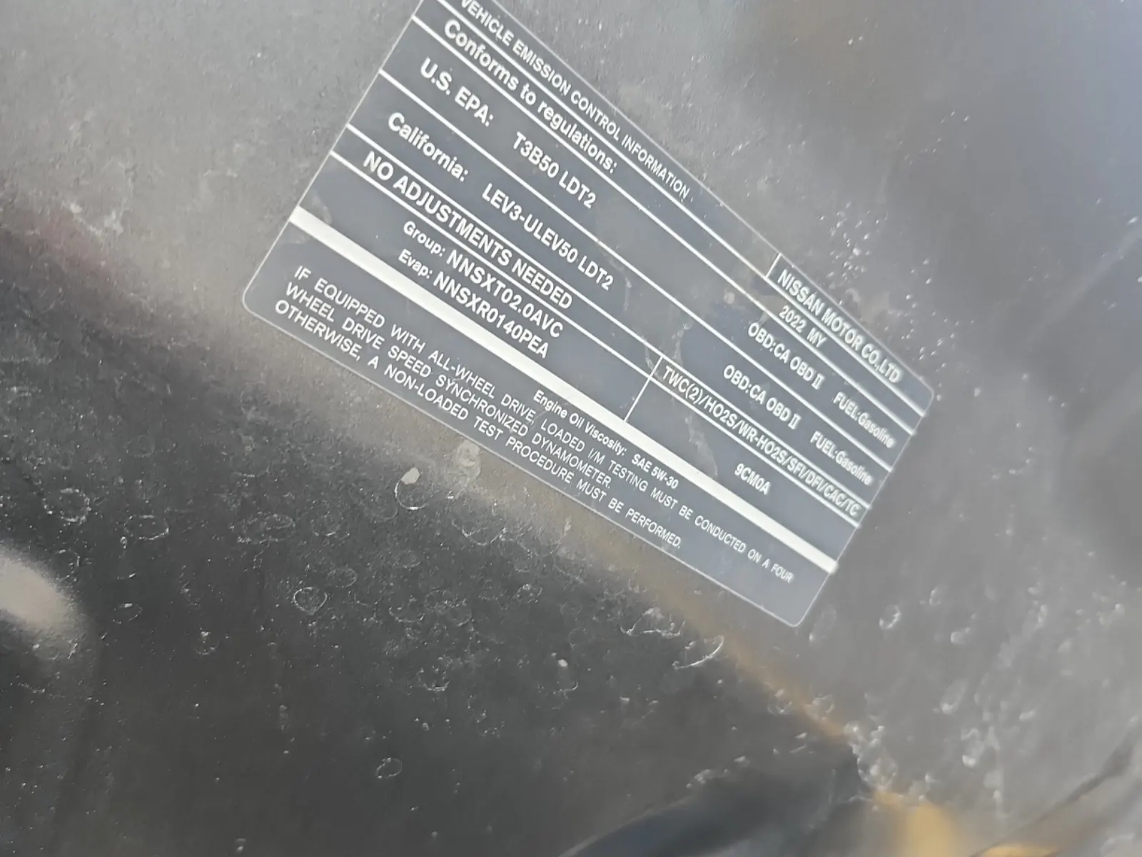 Emission Sticker Photo