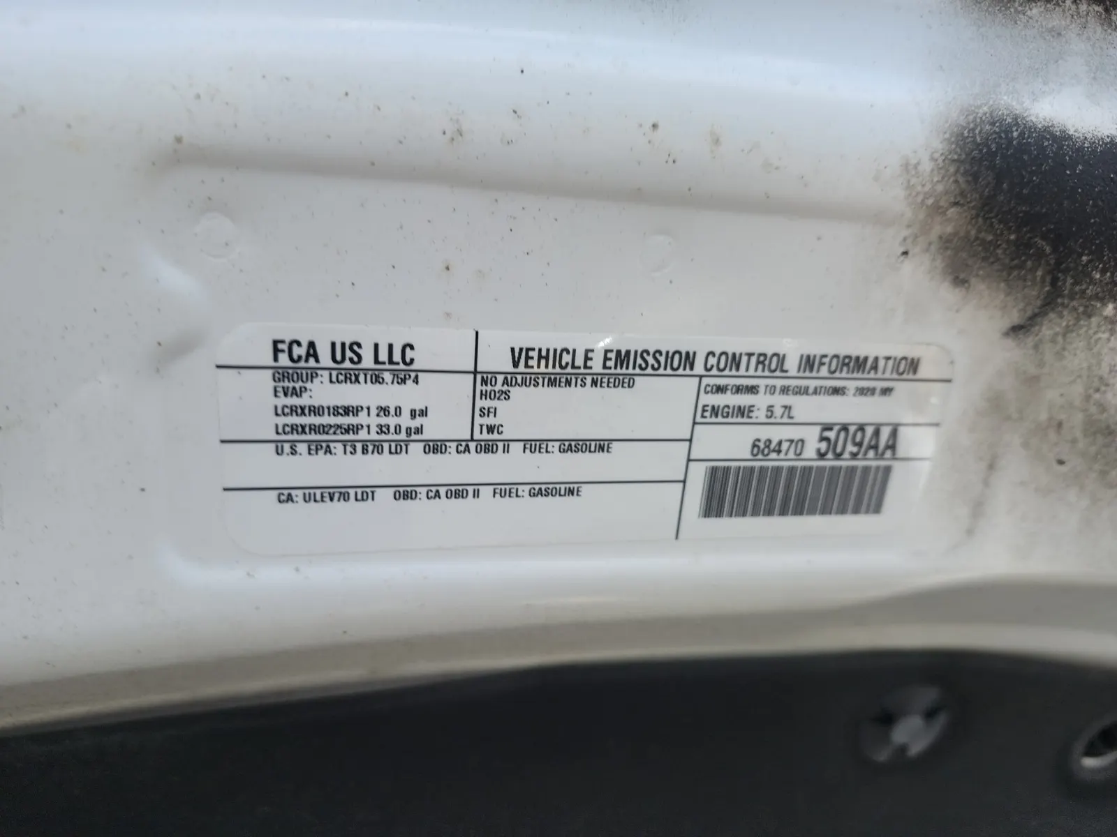 Emission Sticker Photo