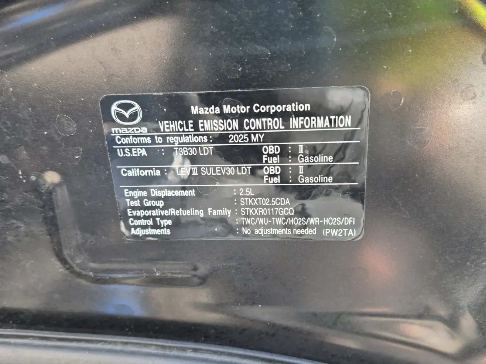 Emission Sticker Photo
