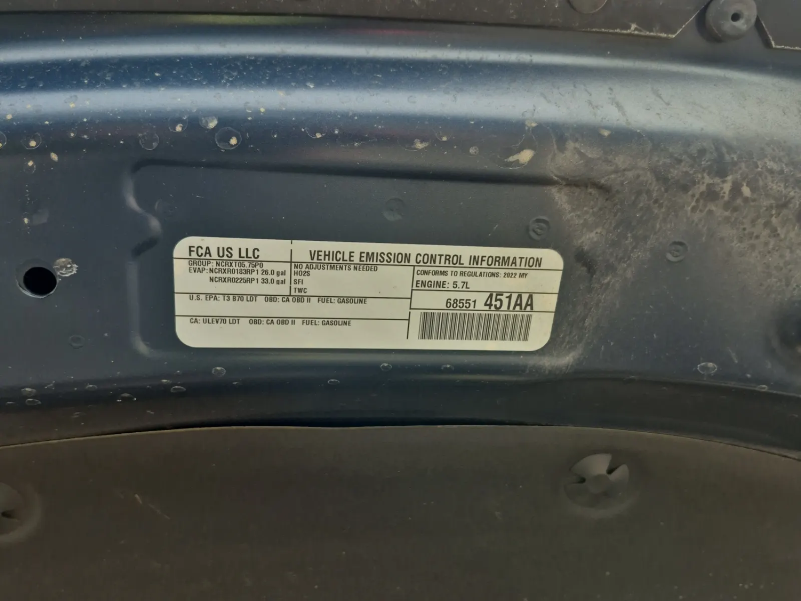 Emission Sticker Photo