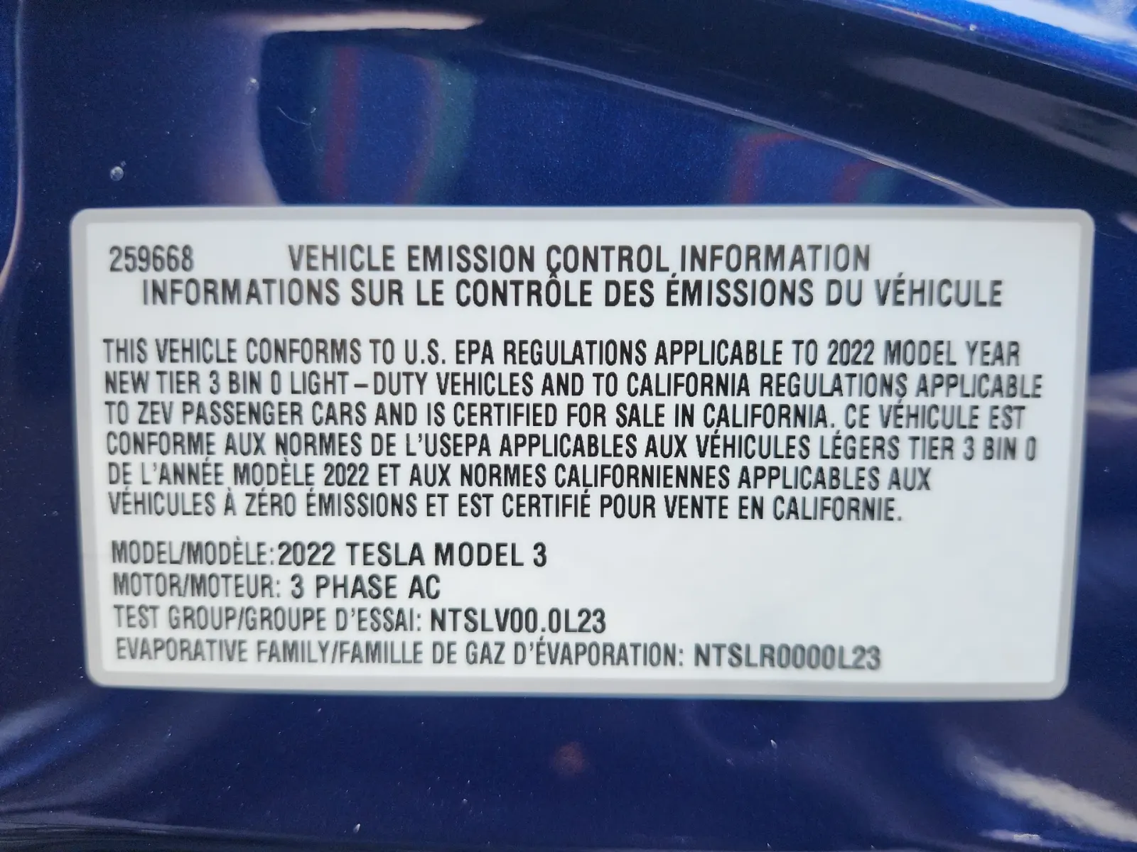 Emission Sticker Photo