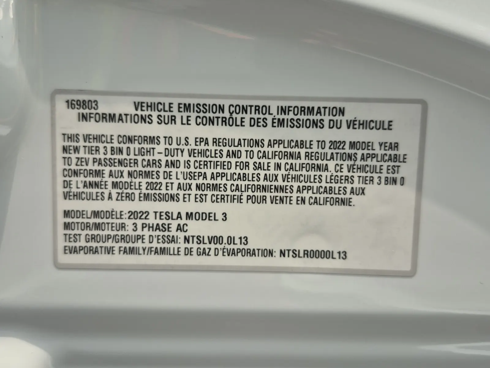 Emission Sticker Photo