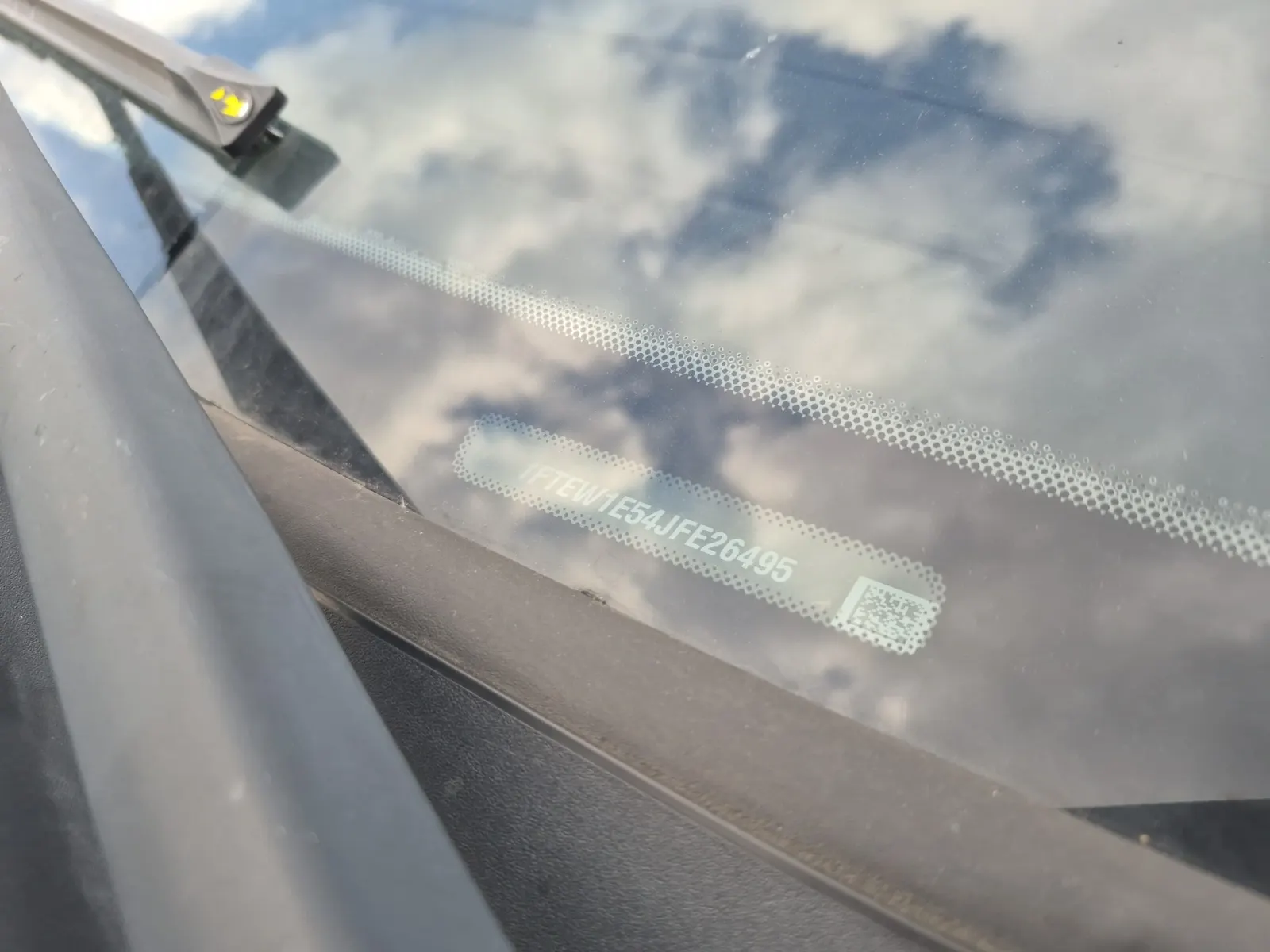Dash VIN Plate Photo