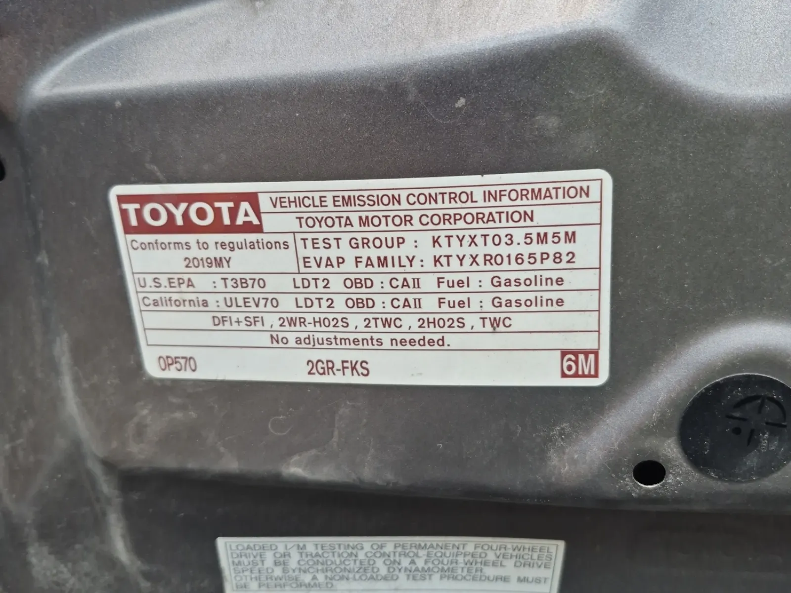 Emission Sticker Photo