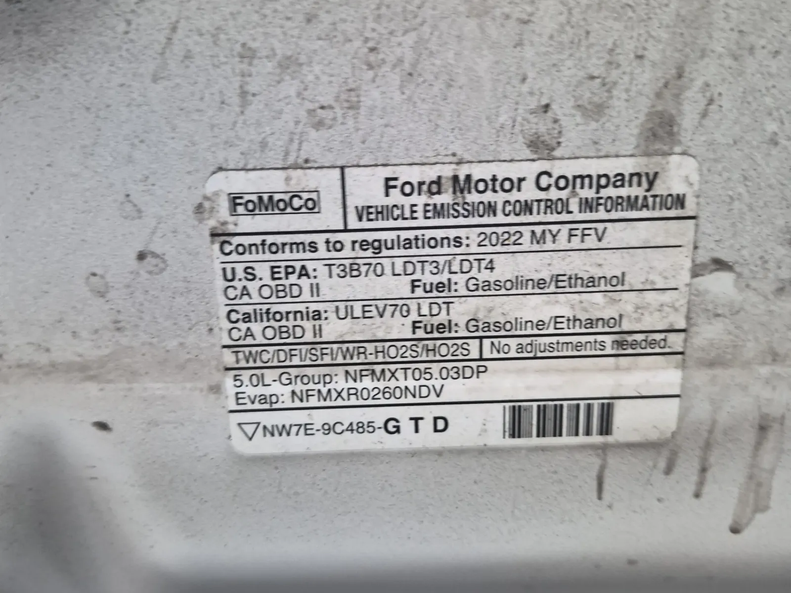 Emission Sticker Photo