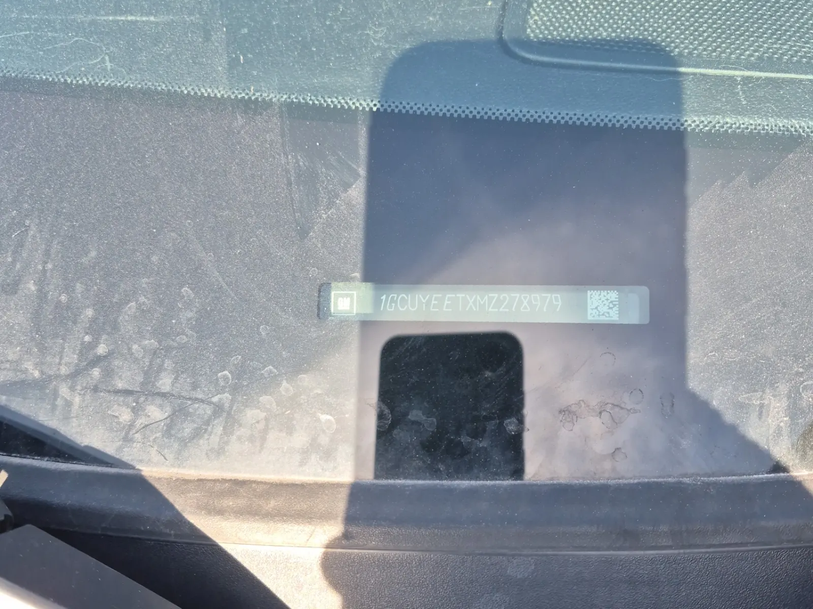 Dash VIN Plate Photo