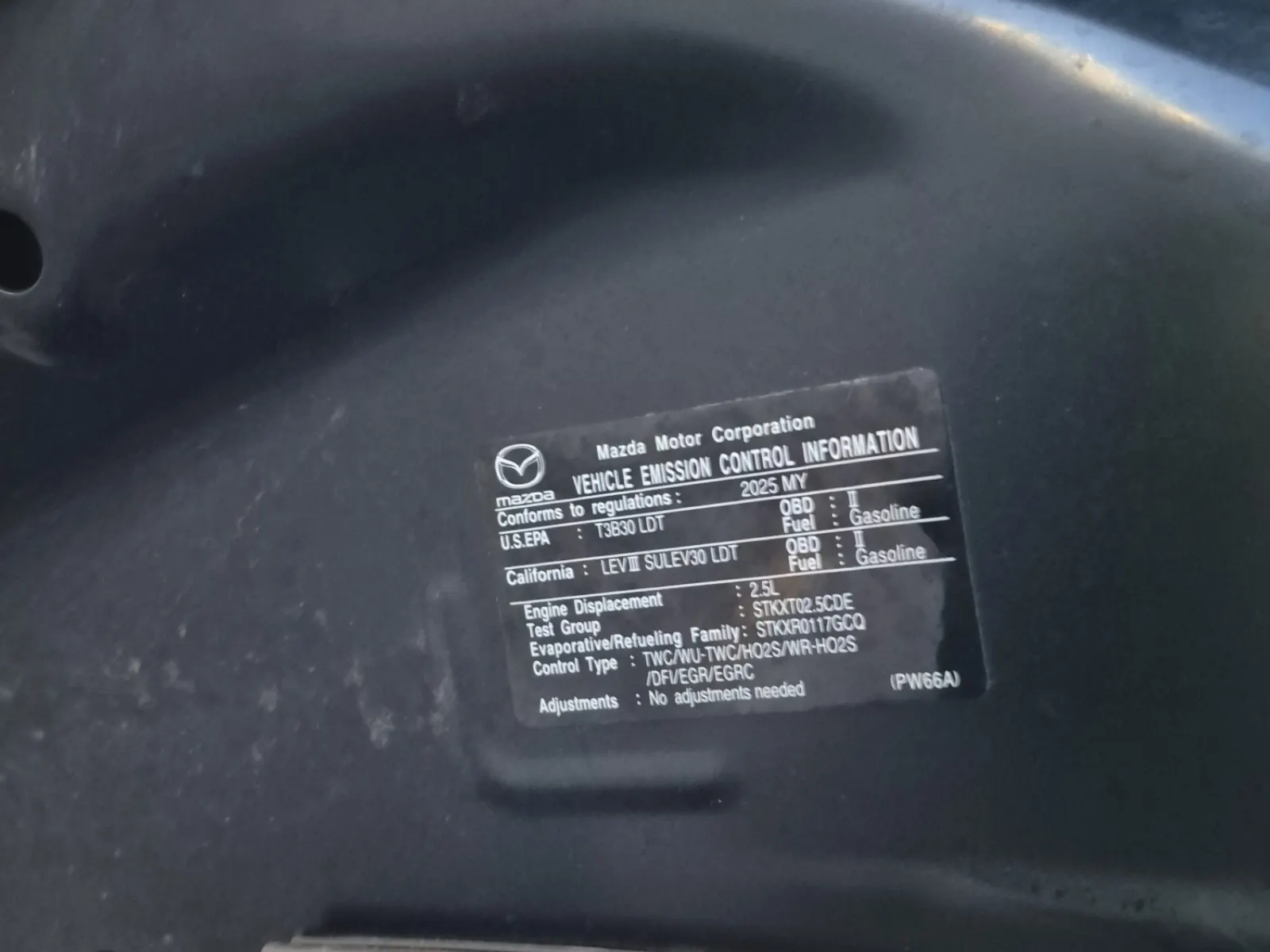 Emission Sticker Photo