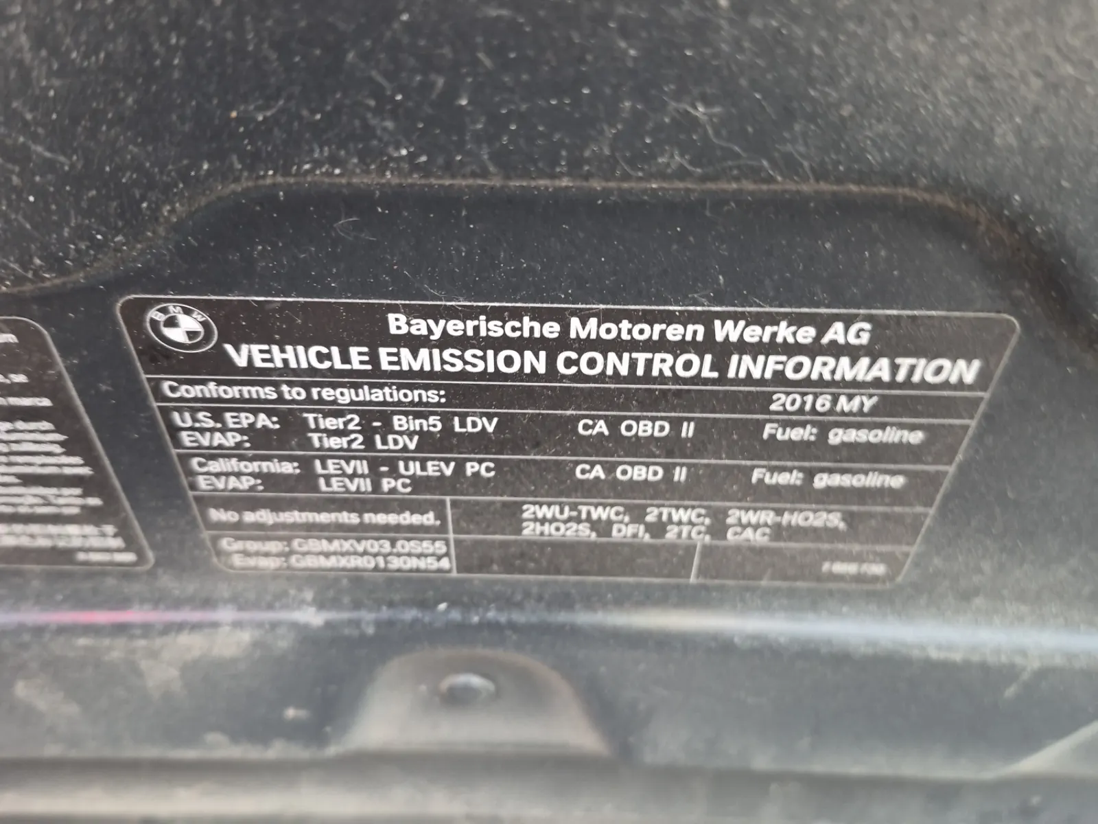 Emission Sticker Photo