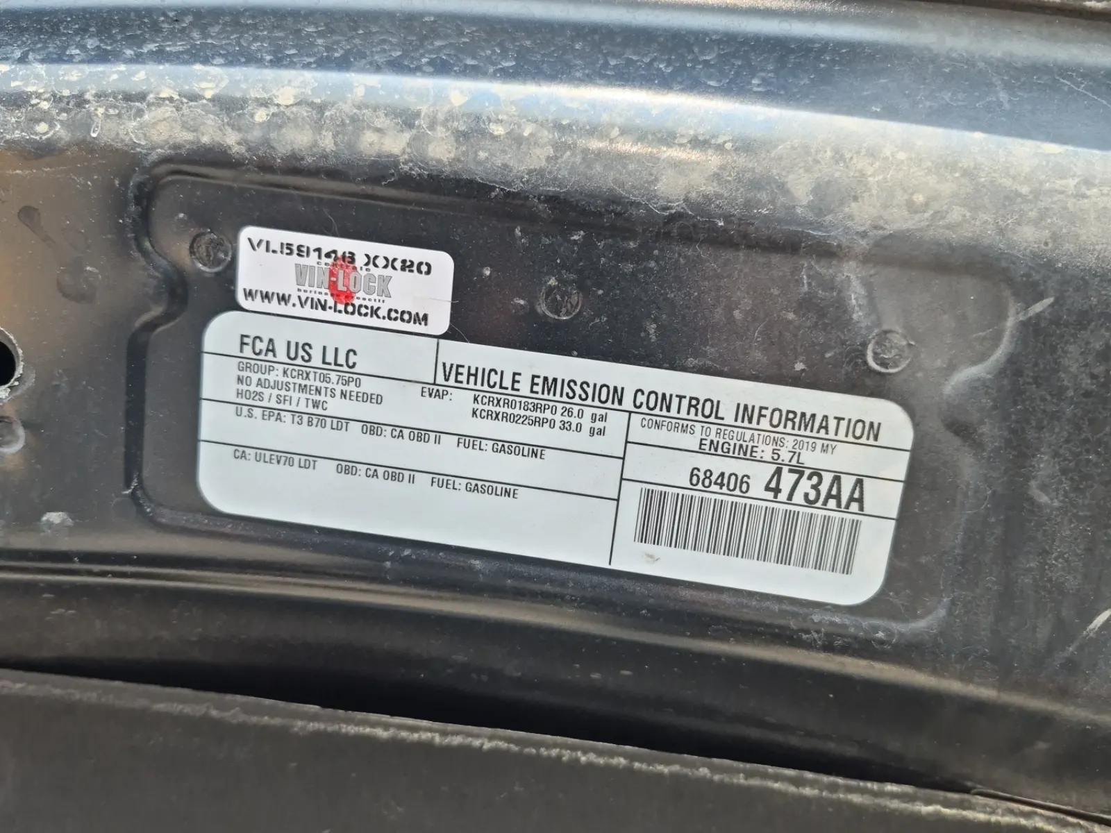 Emission Sticker Photo