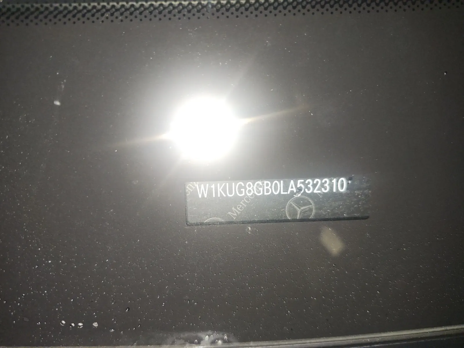 Dash VIN Plate Photo