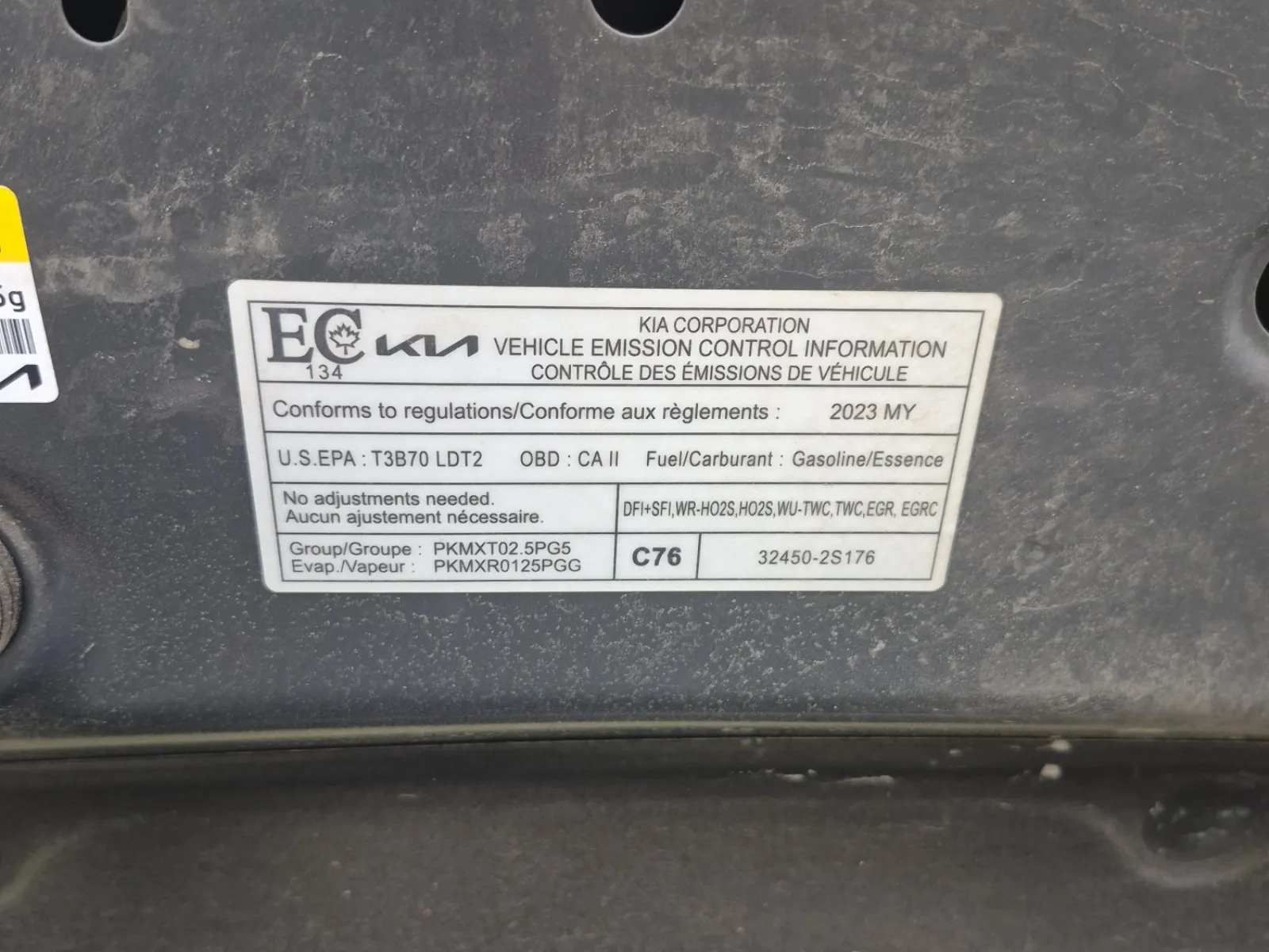 Emission Sticker Photo
