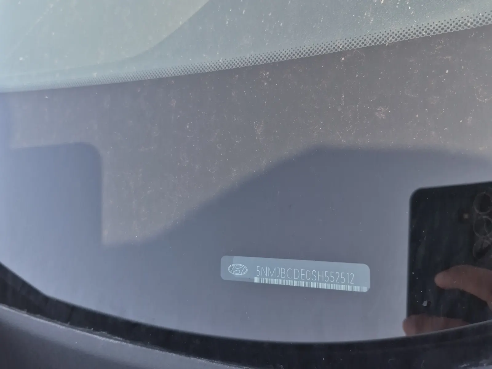 Dash VIN Plate Photo