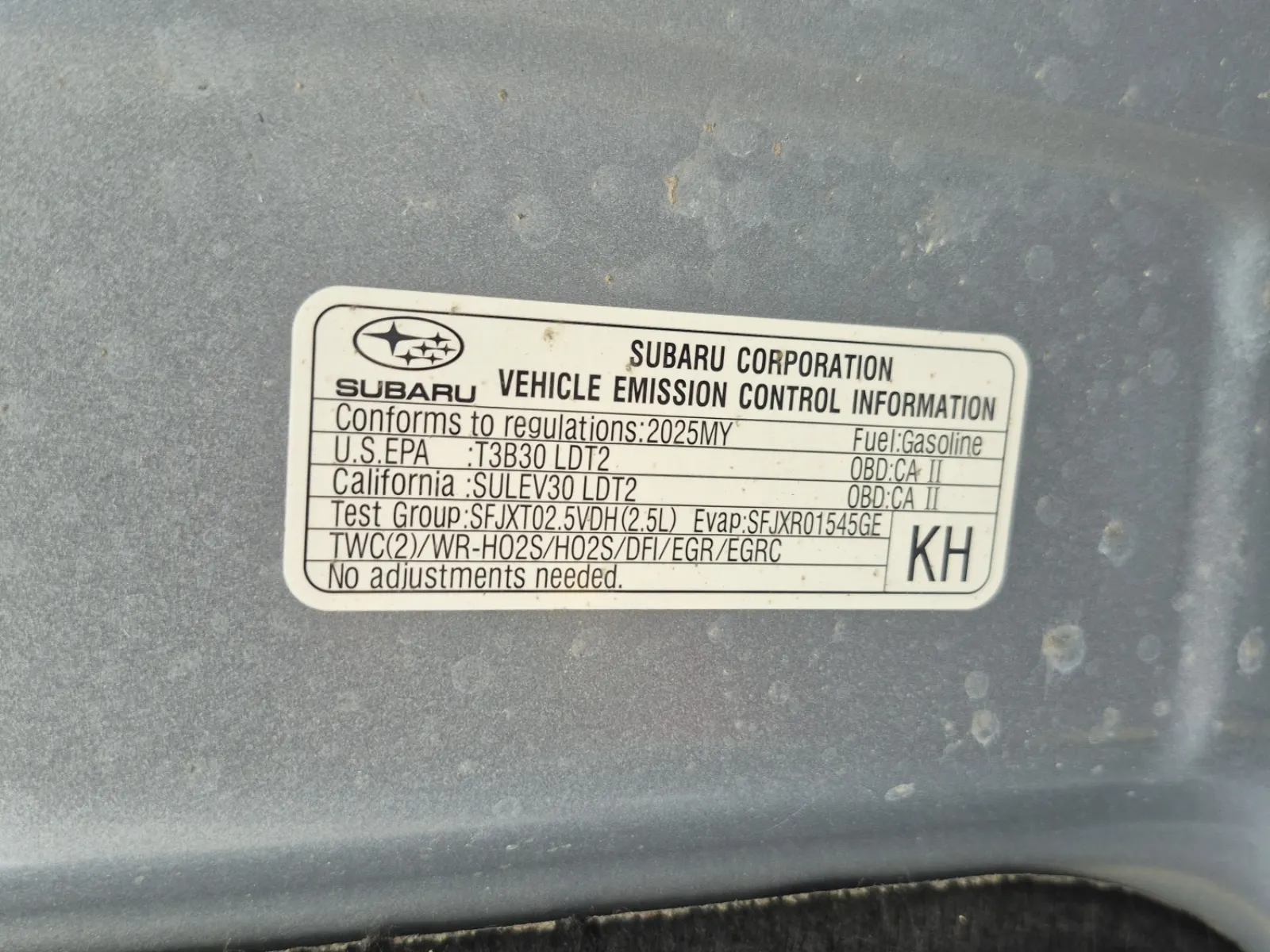 Emission Sticker Photo