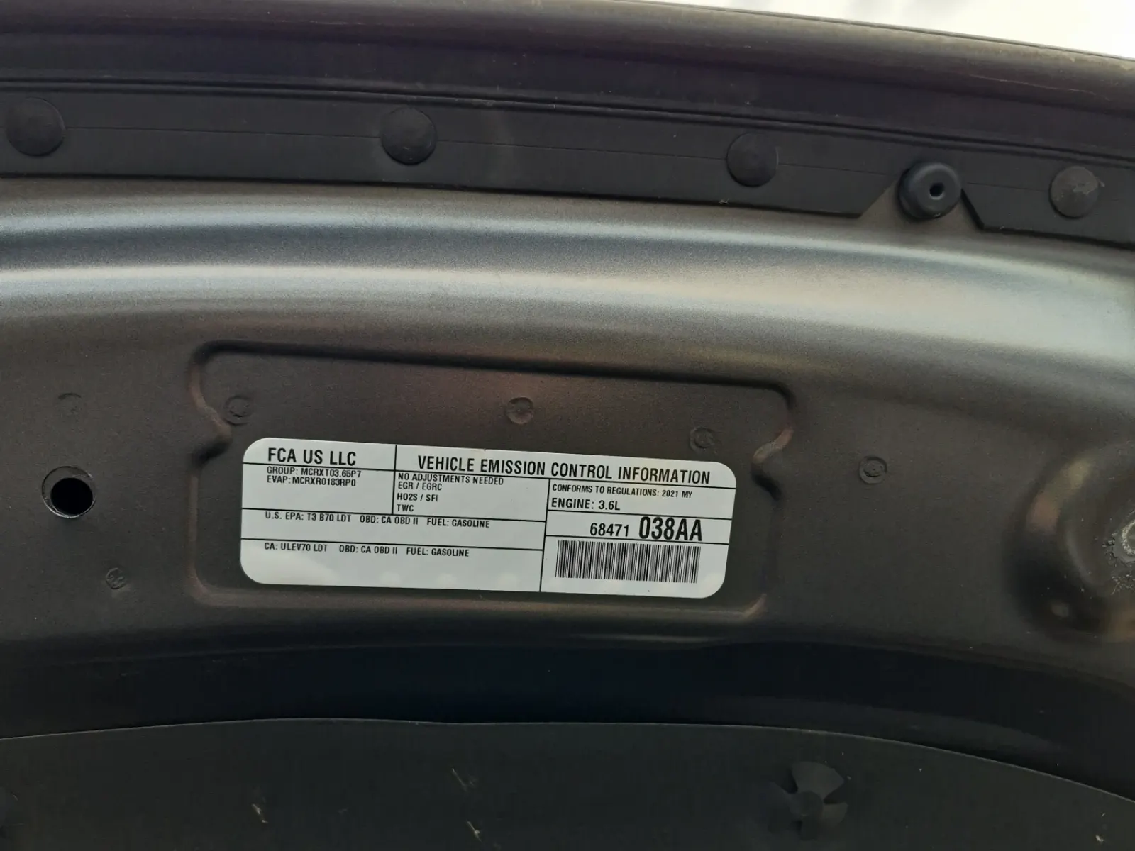 Emission Sticker Photo