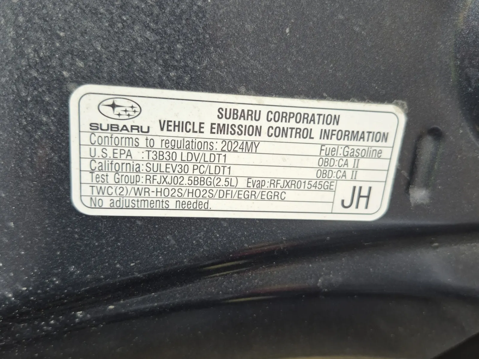Emission Sticker Photo