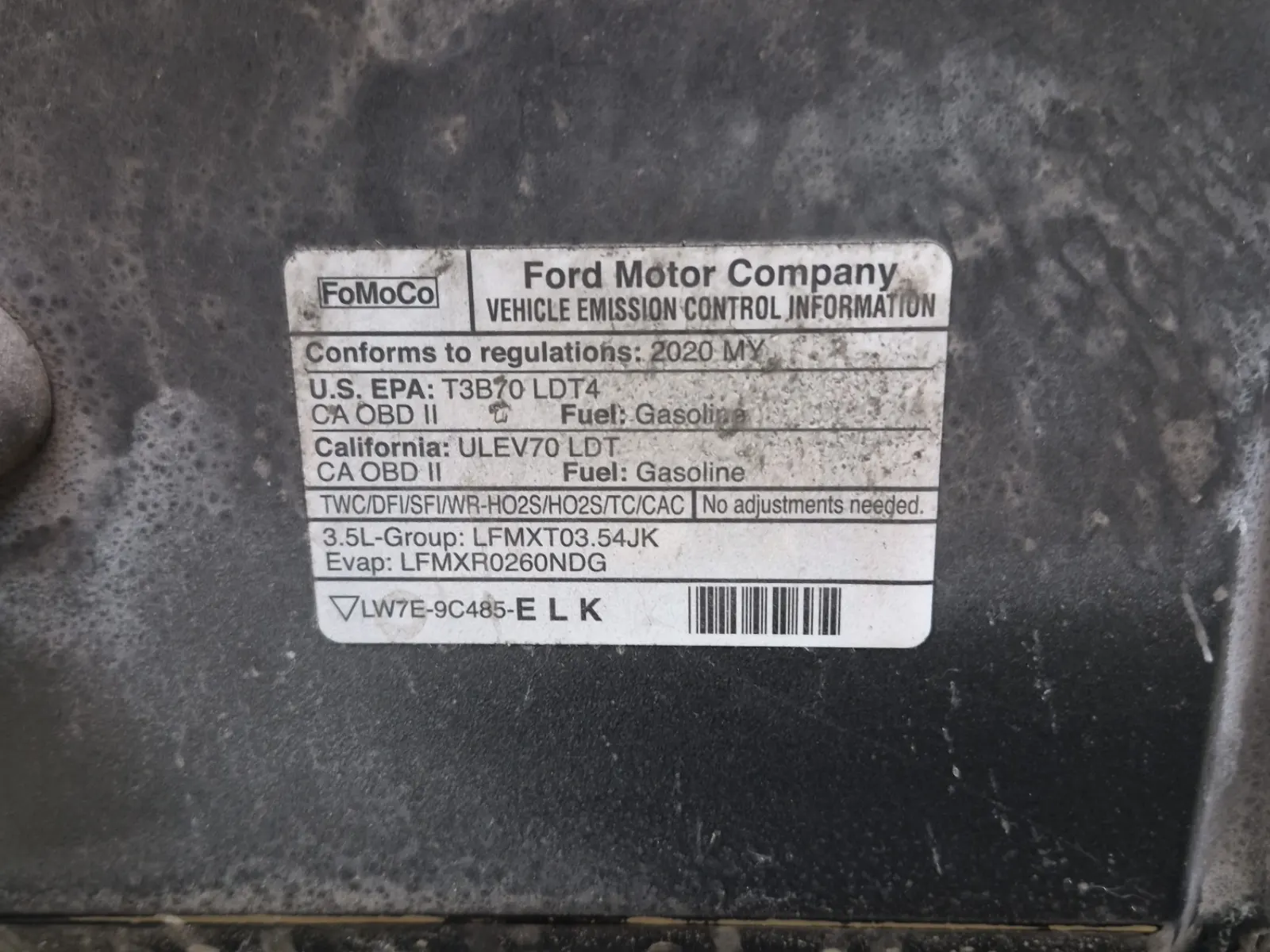 Emission Sticker Photo