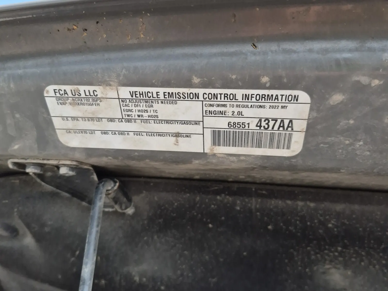 Emission Sticker Photo