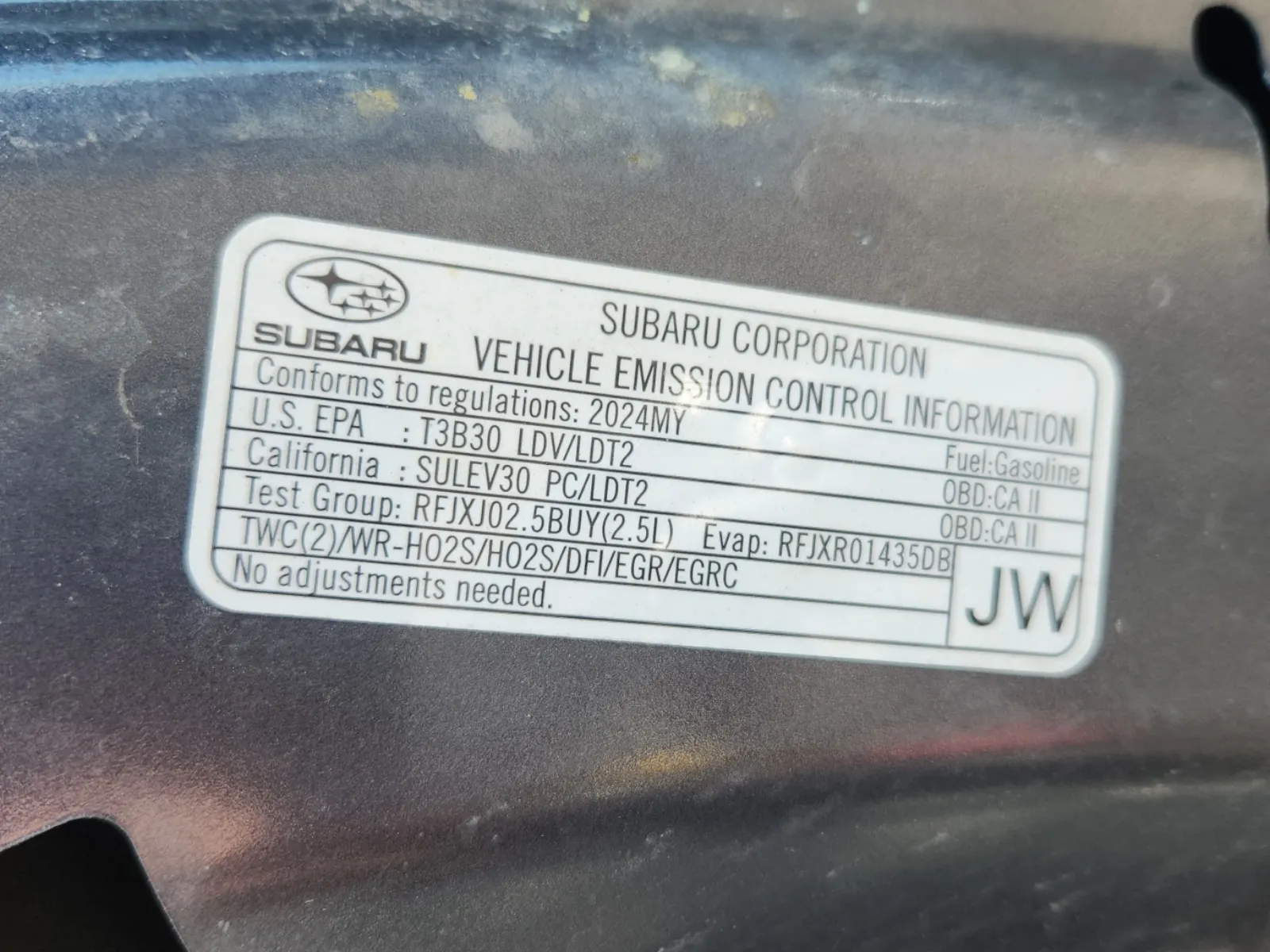 Emission Sticker Photo
