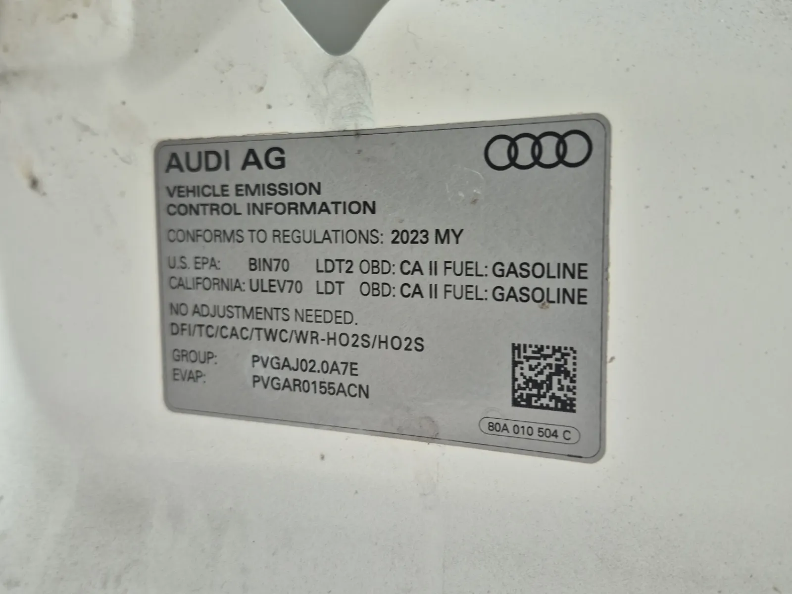 Emission Sticker Photo