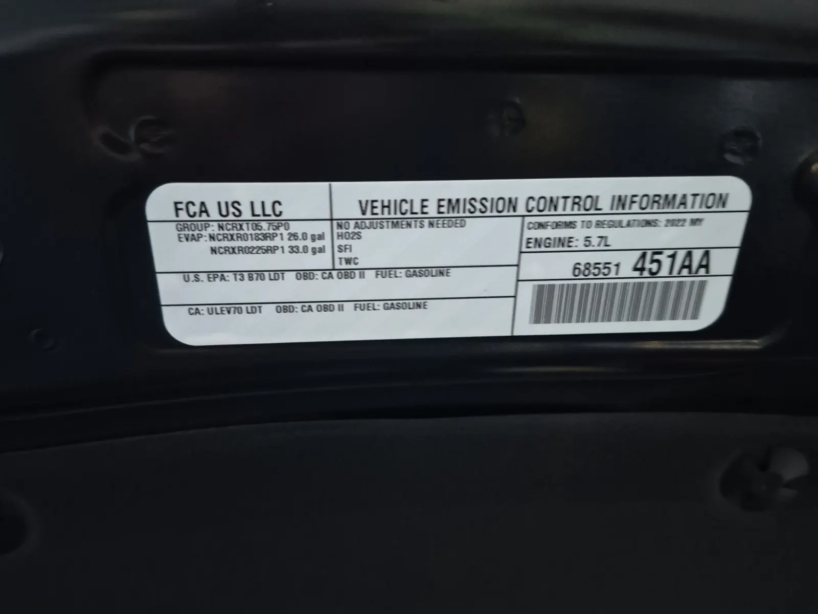 Emission Sticker Photo