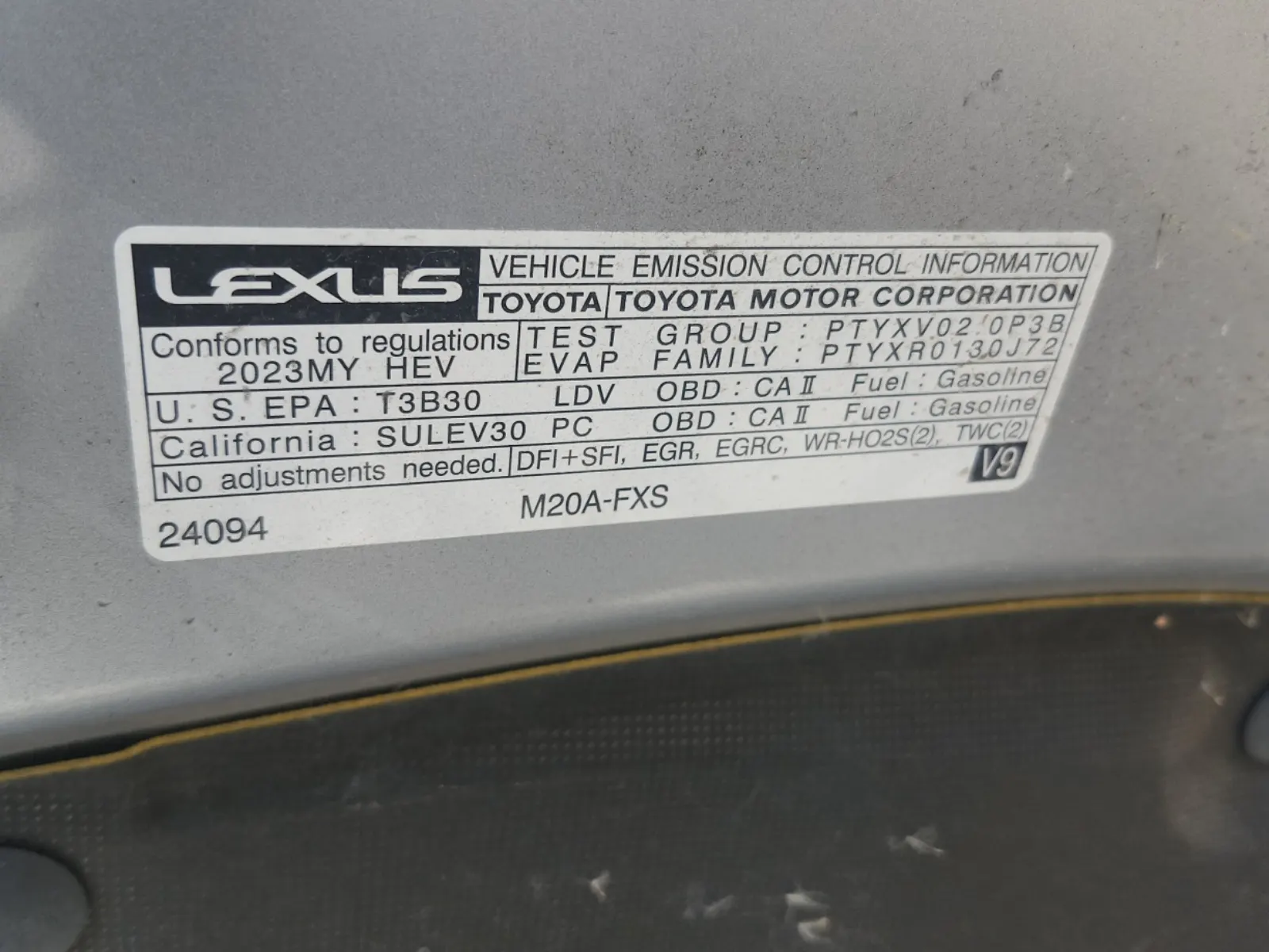 Emission Sticker Photo