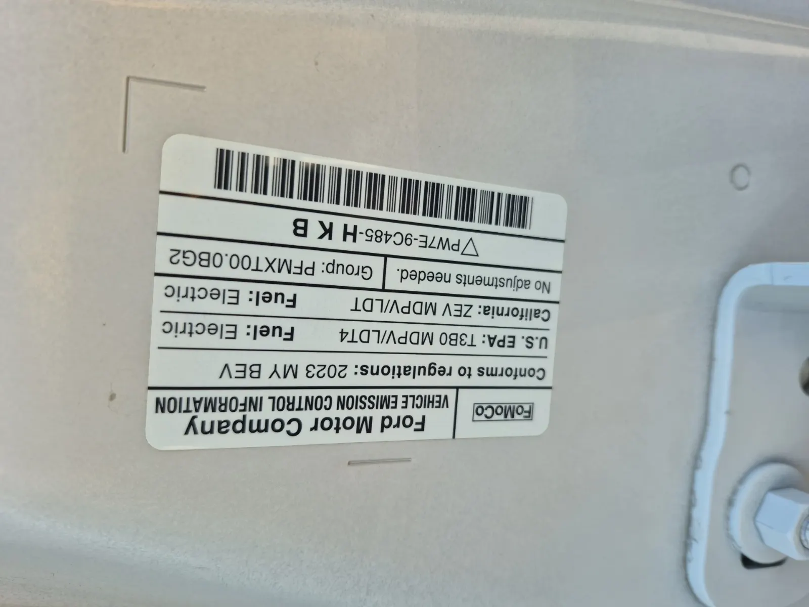 Emission Sticker Photo
