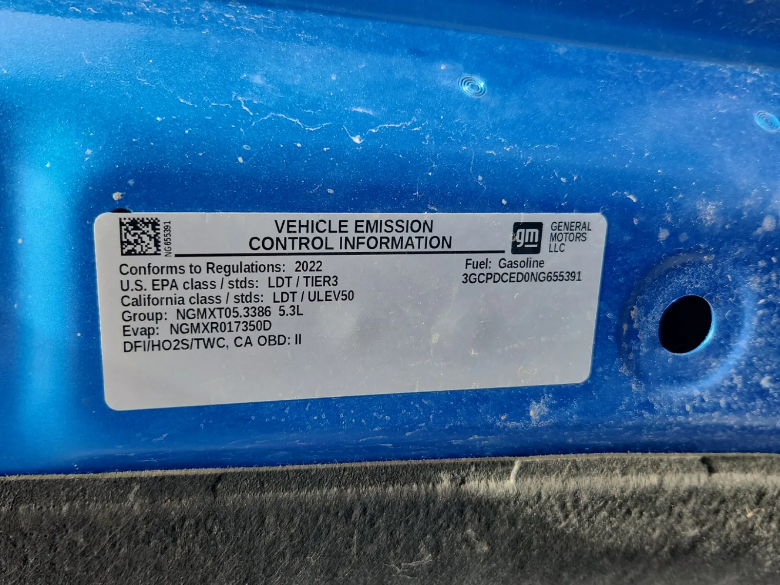 Emission Sticker Photo