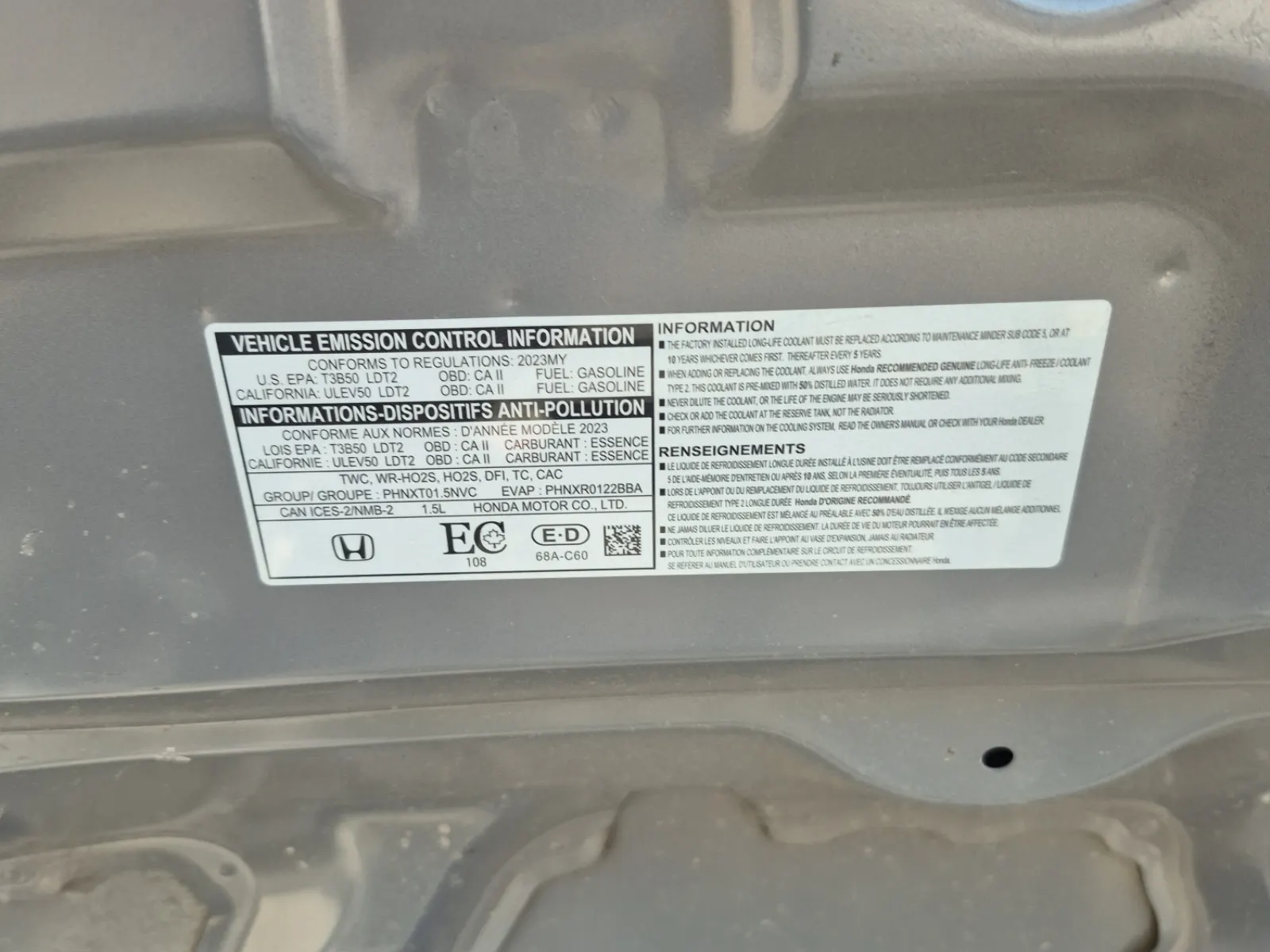 Emission Sticker Photo