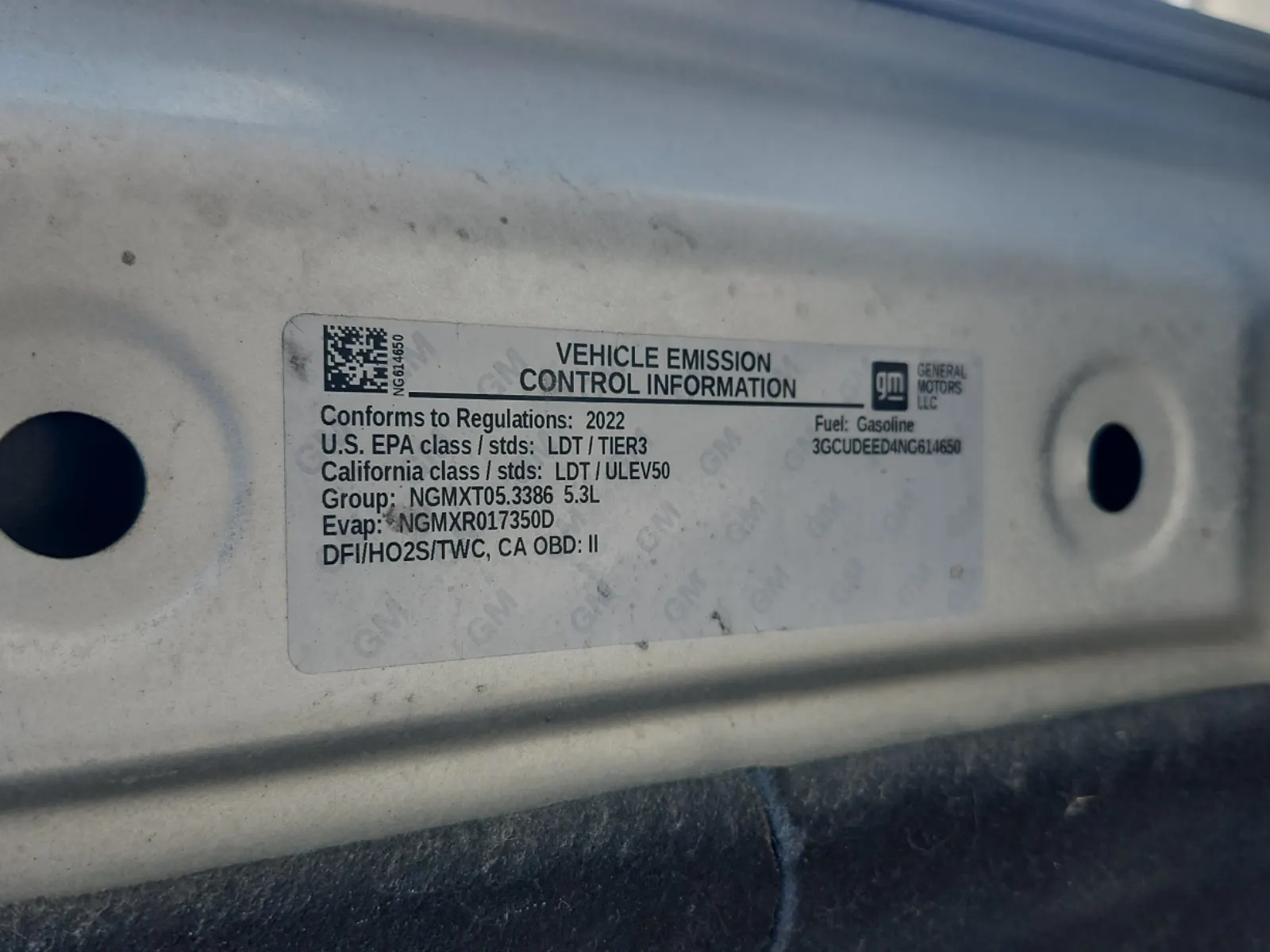 Emission Sticker Photo