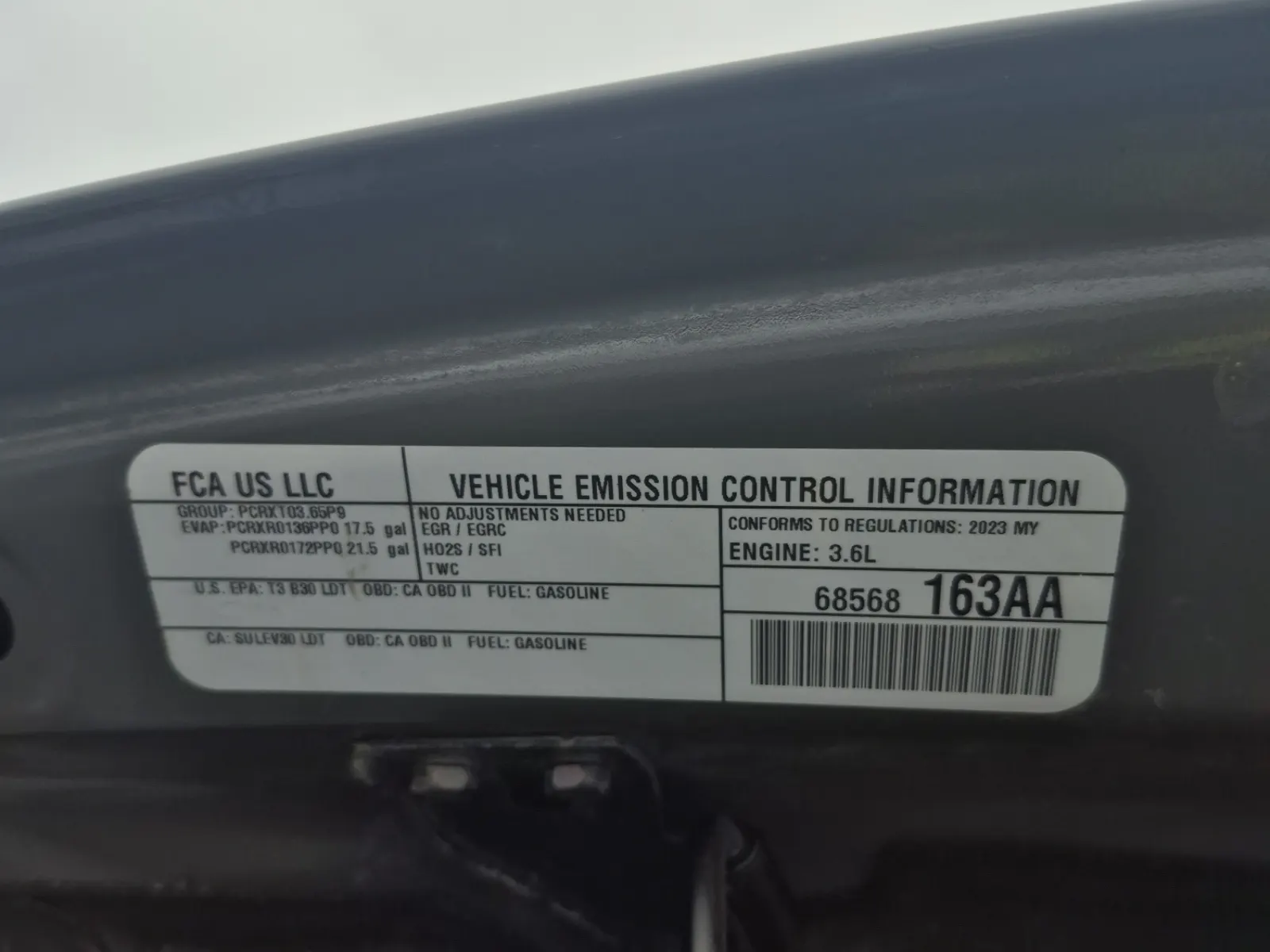 Emission Sticker Photo