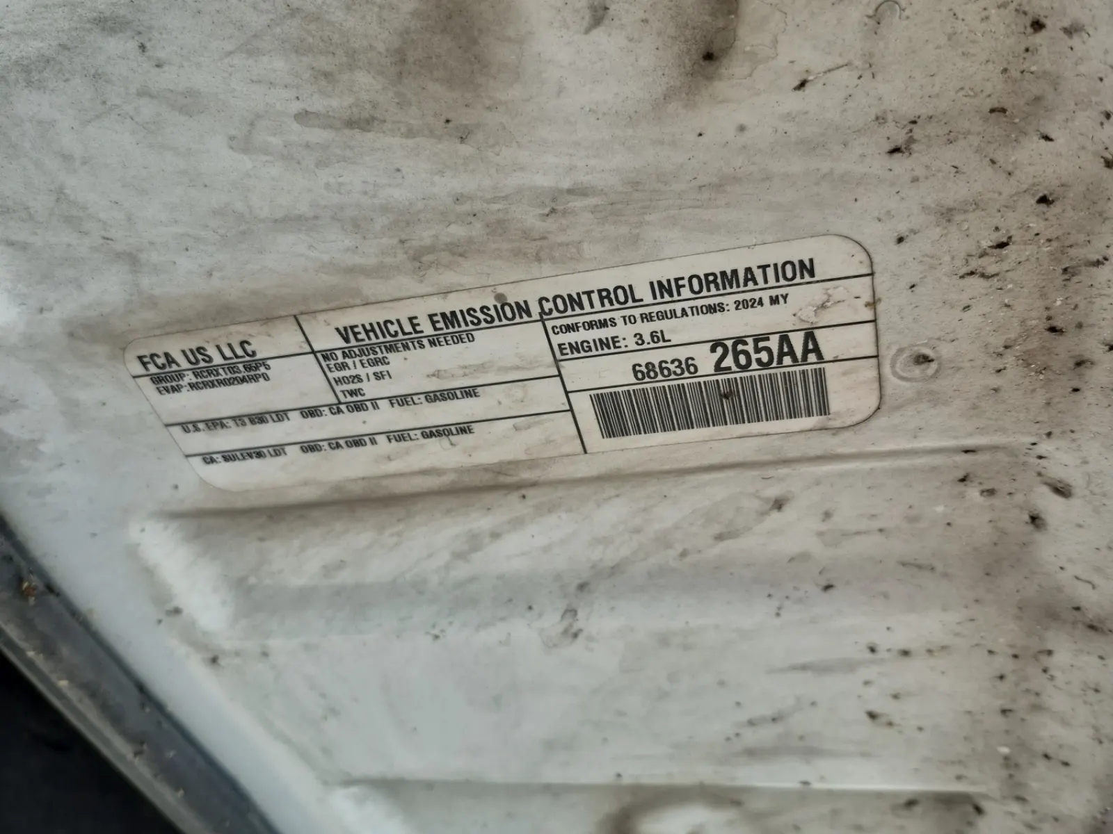 Emission Sticker Photo