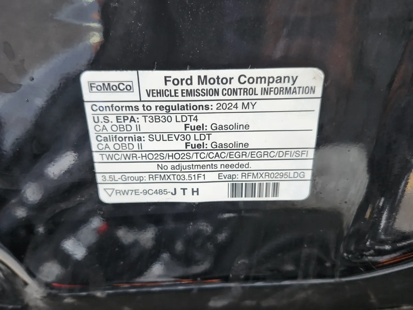 Emission Sticker Photo